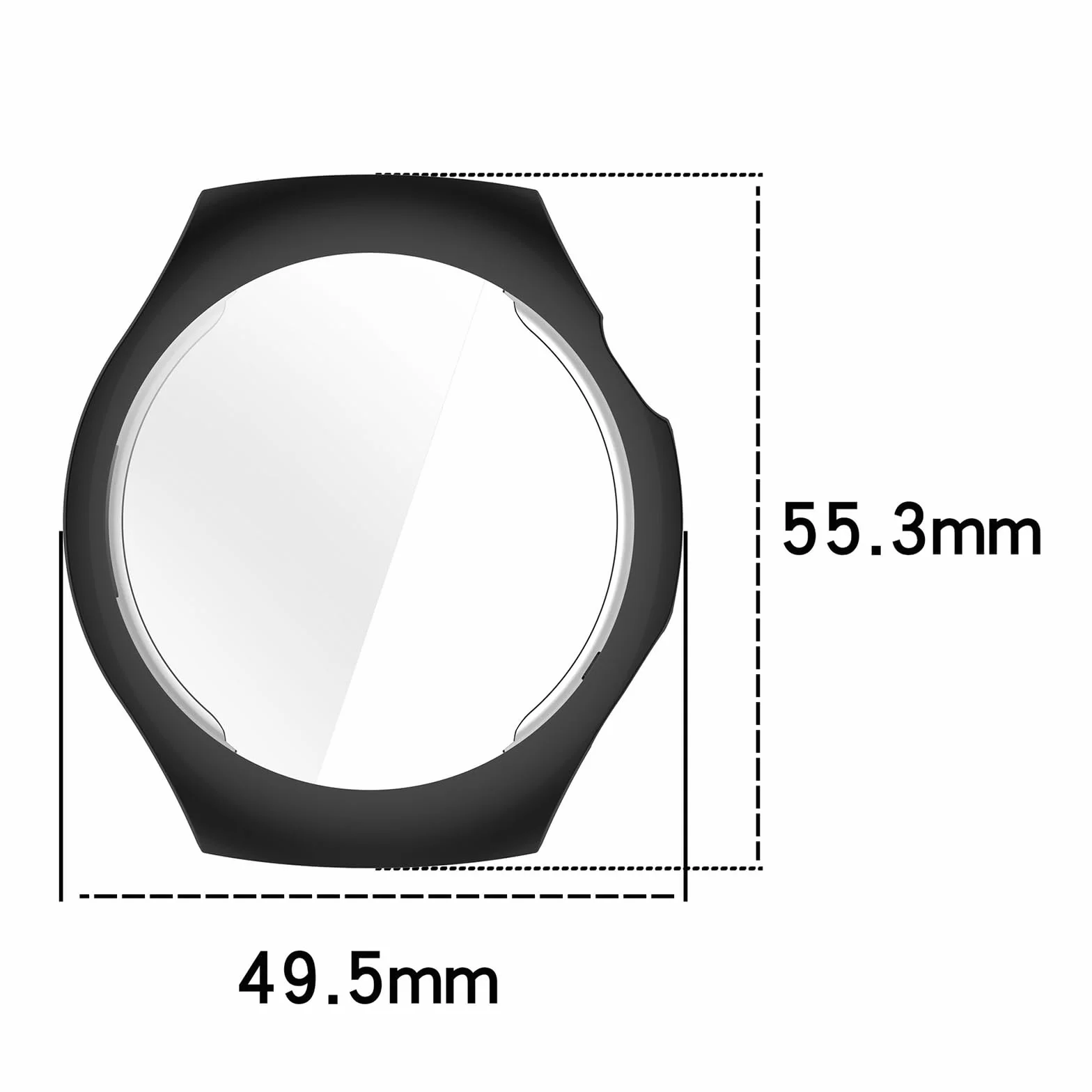 Etui na Huawei Watch 5 46 mm, Silikonowa osłona ekranu TPU, anty-rys, anty-pył, obudowa ochronna na Huawei Watch 5 46 mm