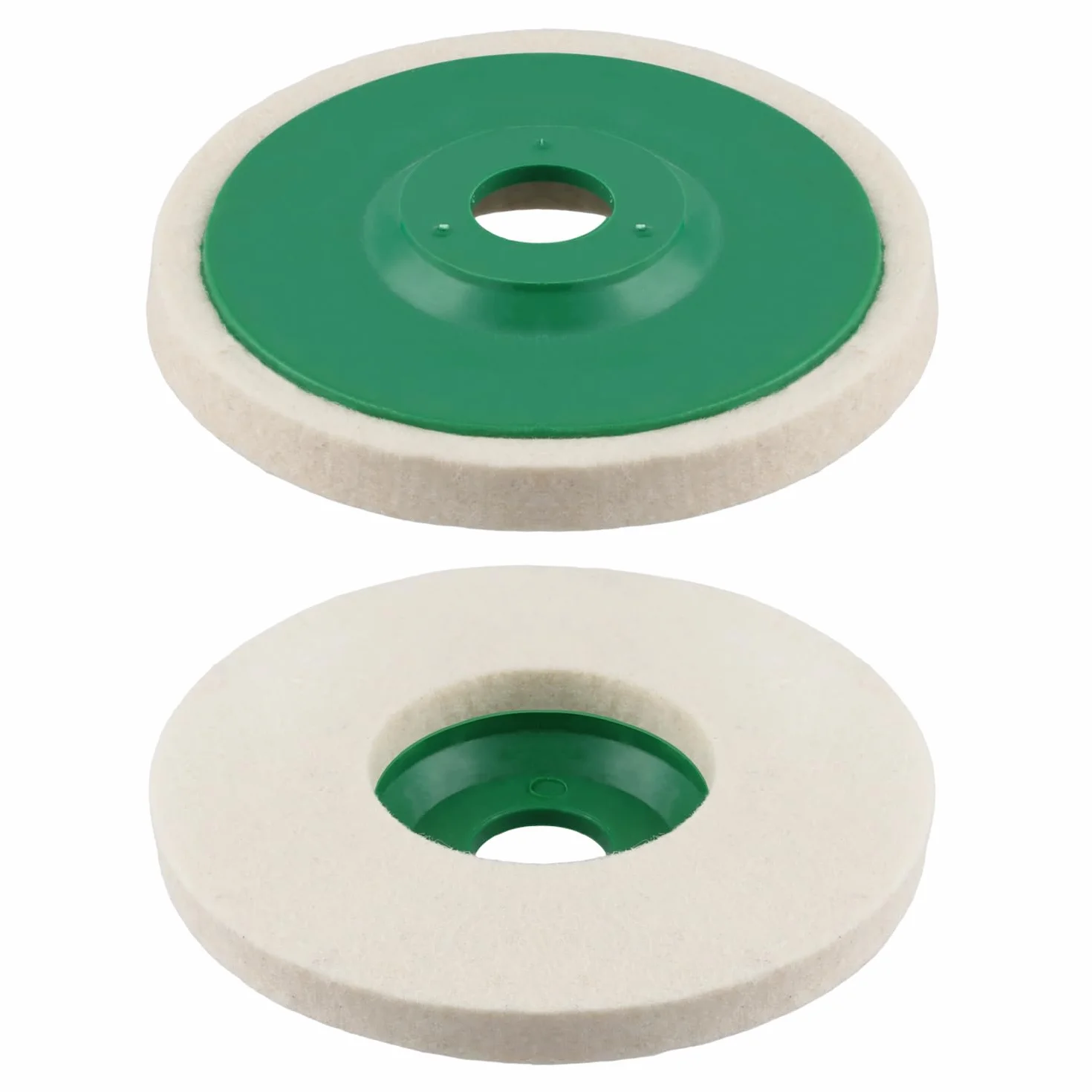 QWORK 3-częściowa tarcza polerska z filcu 125mm, tarcza polerska z filcu wełnianego, tarcze polerskie do szlifierek podwójnych, do polerowania metalu, stali nierdzewnej, drewna, kamienia