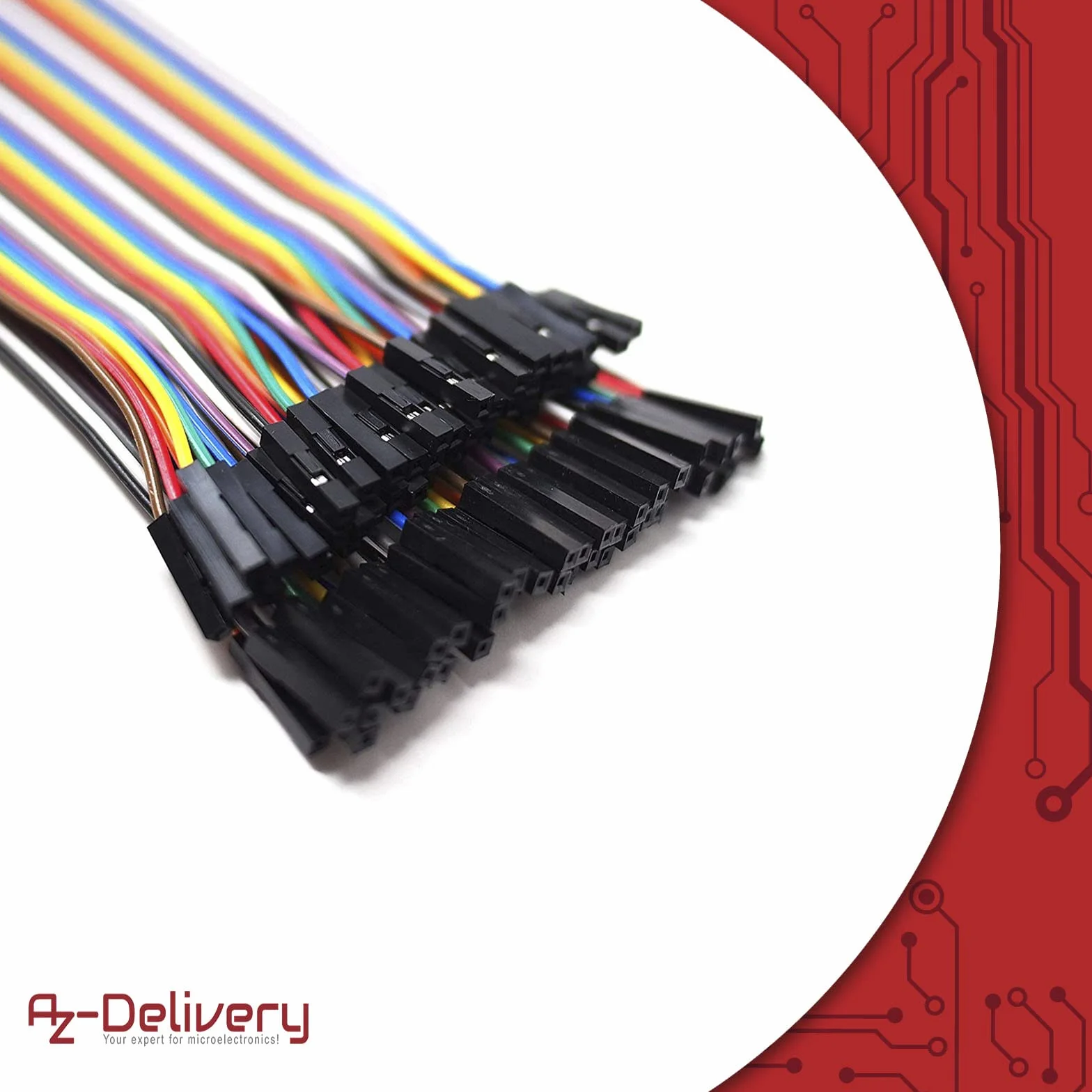 AZDelivery Przewód połączeniowy 20 cm F2M żeński do męskiego kompatybilny z Arduino i Raspberry Pi