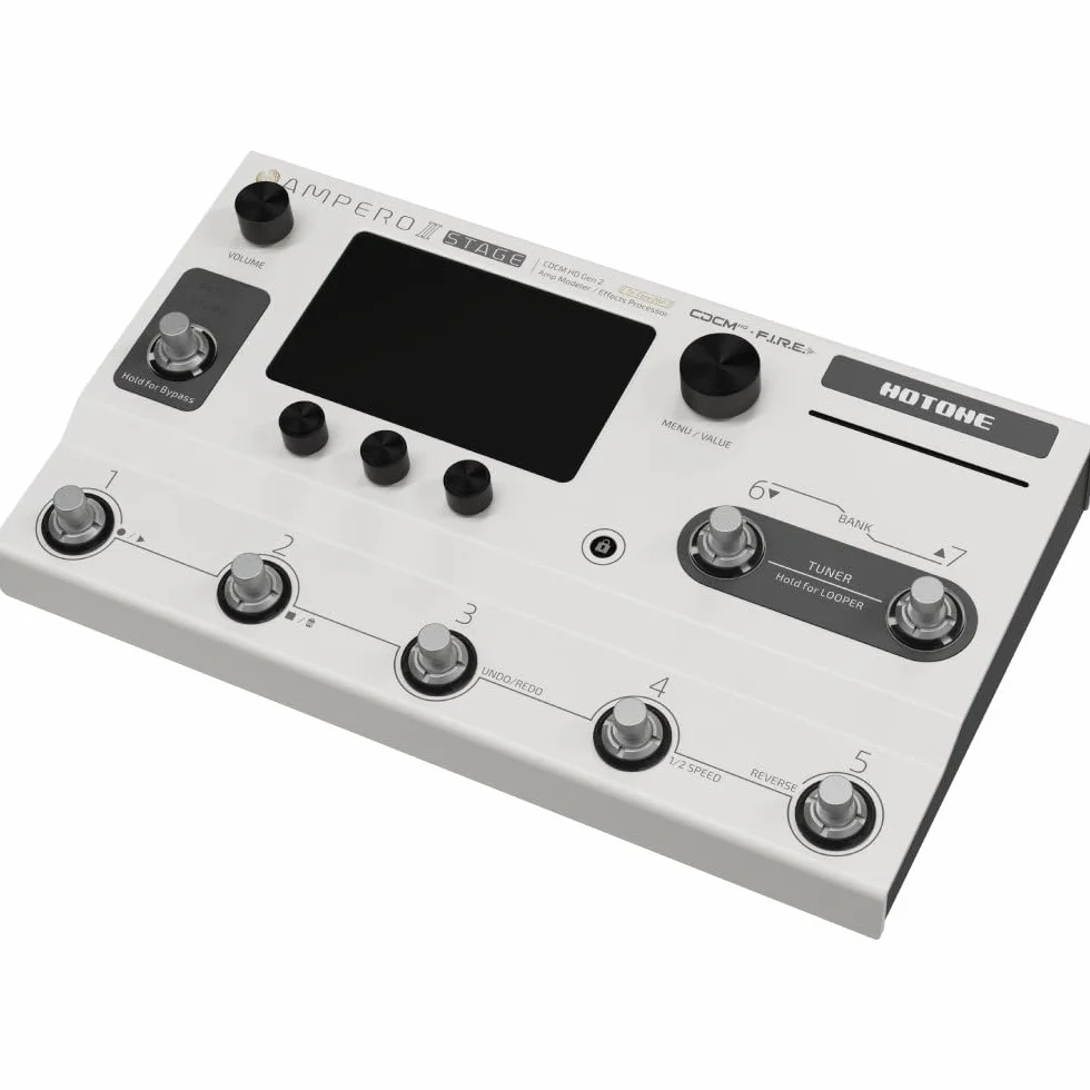 HOTONE Procesor z wieloma efektami ekran dotykowy gitara bas modelowanie MIDI I/O Stereo OTG interfejs audio