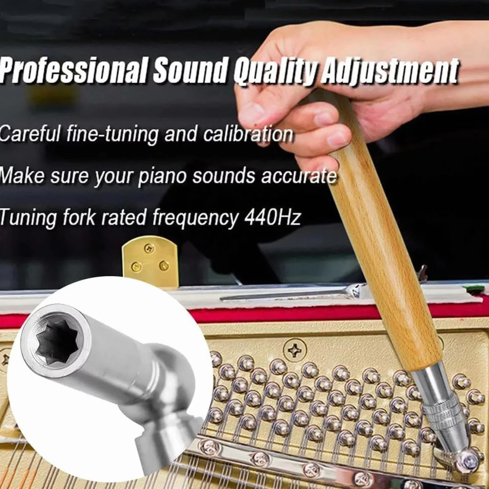 Pianino Tuner, klucz do tuningu pianina, 16 sztuk zestaw kluczy do tuningu, narzędzia do strojenia pianina, wyciszenie zapięcia, akcesoria do domu i pracy, idealny na Święto Dziękczynienia, Boże