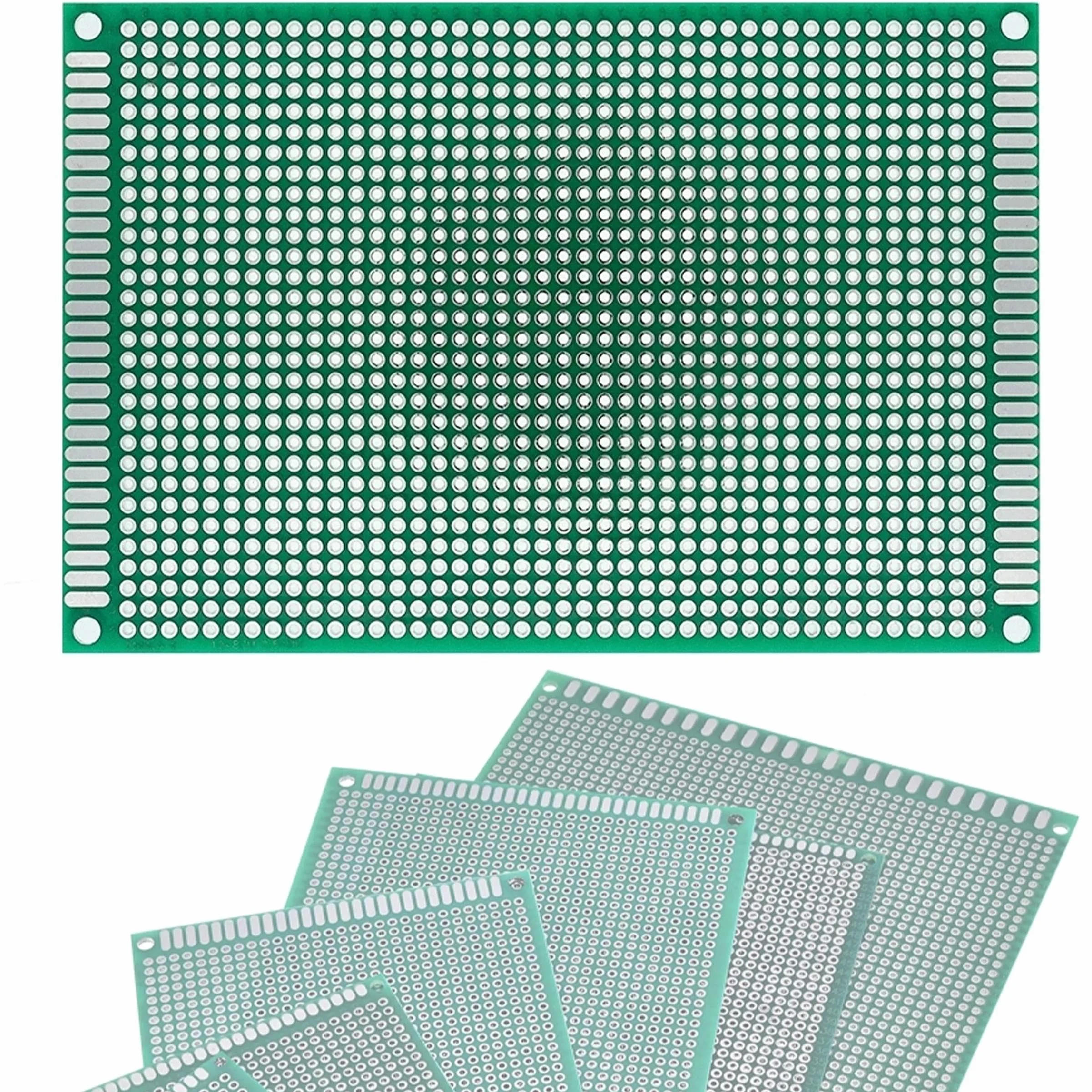 DWUSTRONNA UNIWERSALNA PŁYTKA PROTOTYPOWA DRUKOWANA 8X12 CM ZIELONA