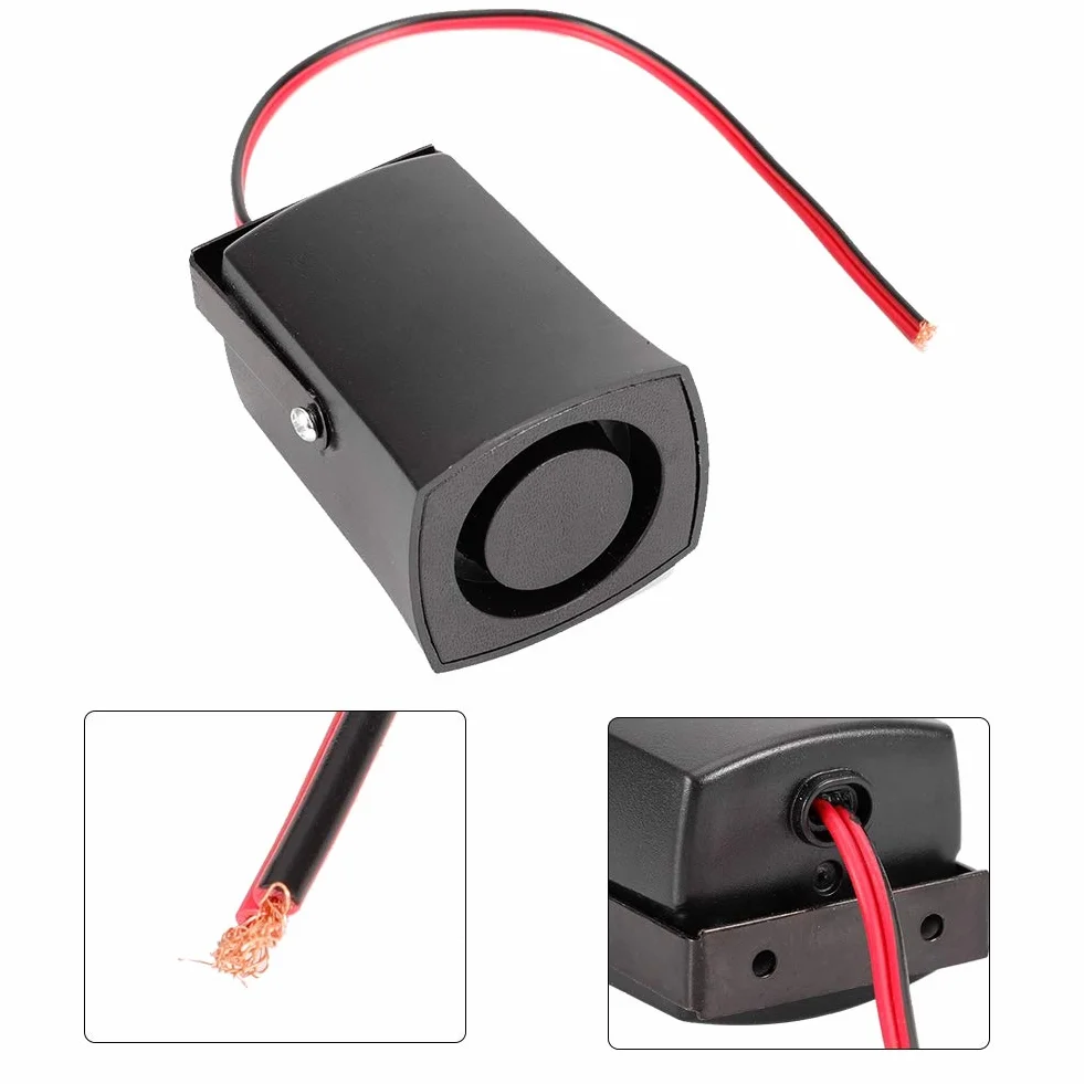 Summer Reverse, Universal 12V 115db Autoumkehralarm Back Up Horn Beeper Buzzer Black