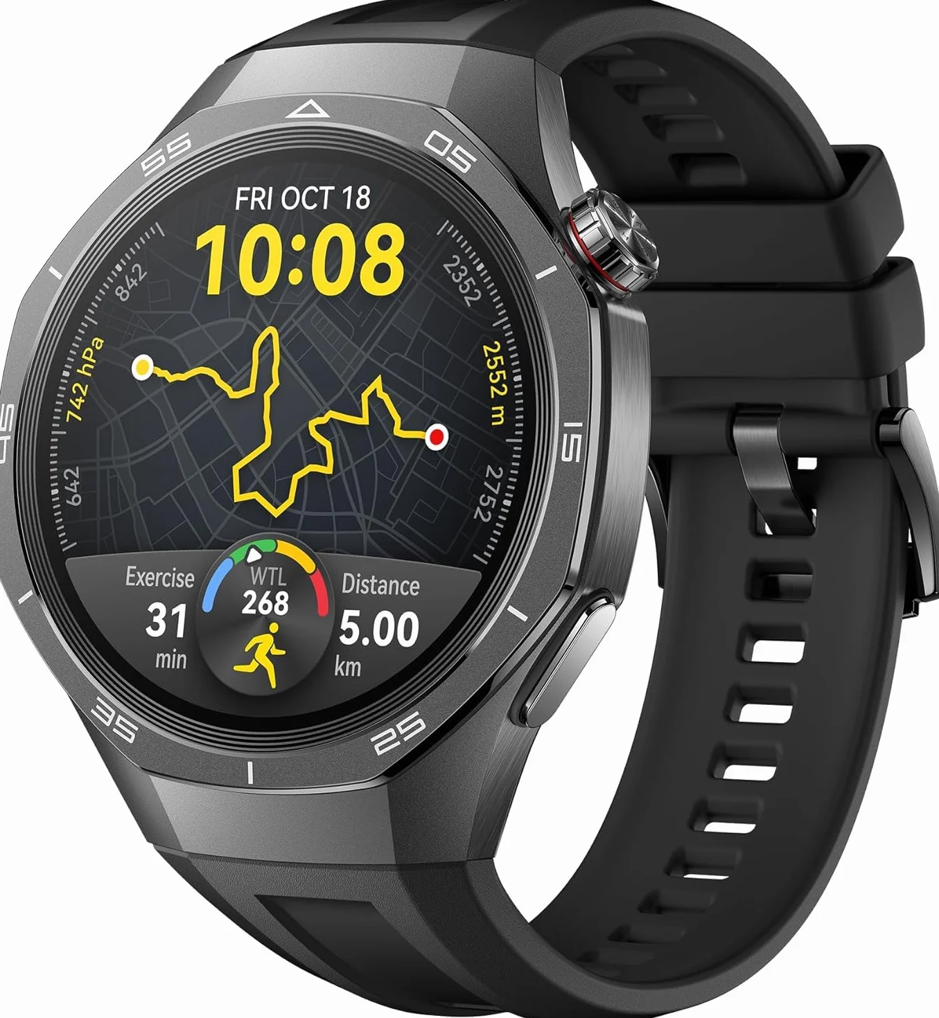 HUAWEI WATCH GT 5 Pro 46 mm smartwatch dla mężczyzn, stop tytanu, zegarek golfowy, śledzenie stanu zdrowia, monitorowanie EKG, czas pracy baterii do 14 dni, GPS, połączenie Bluetooth, kompatybilny z