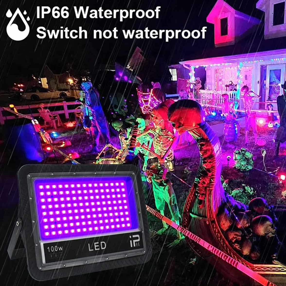 CREATESTAR UV Black Light 100W 2 LED 395-405nm IP66 TJ-100W