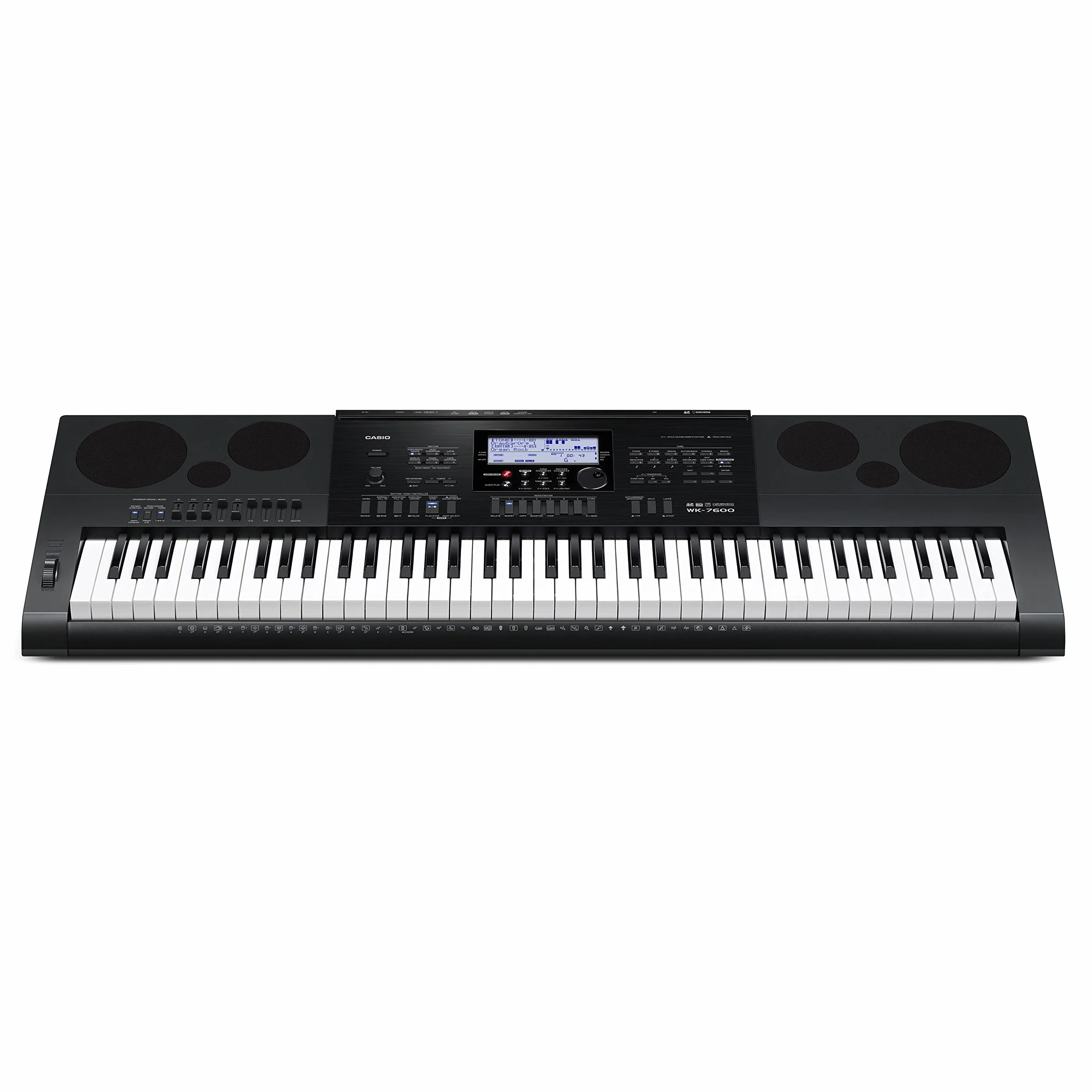 Casio WK-7600 Keyboard, Czarny, 126 x 47.5 x 19.5 cm