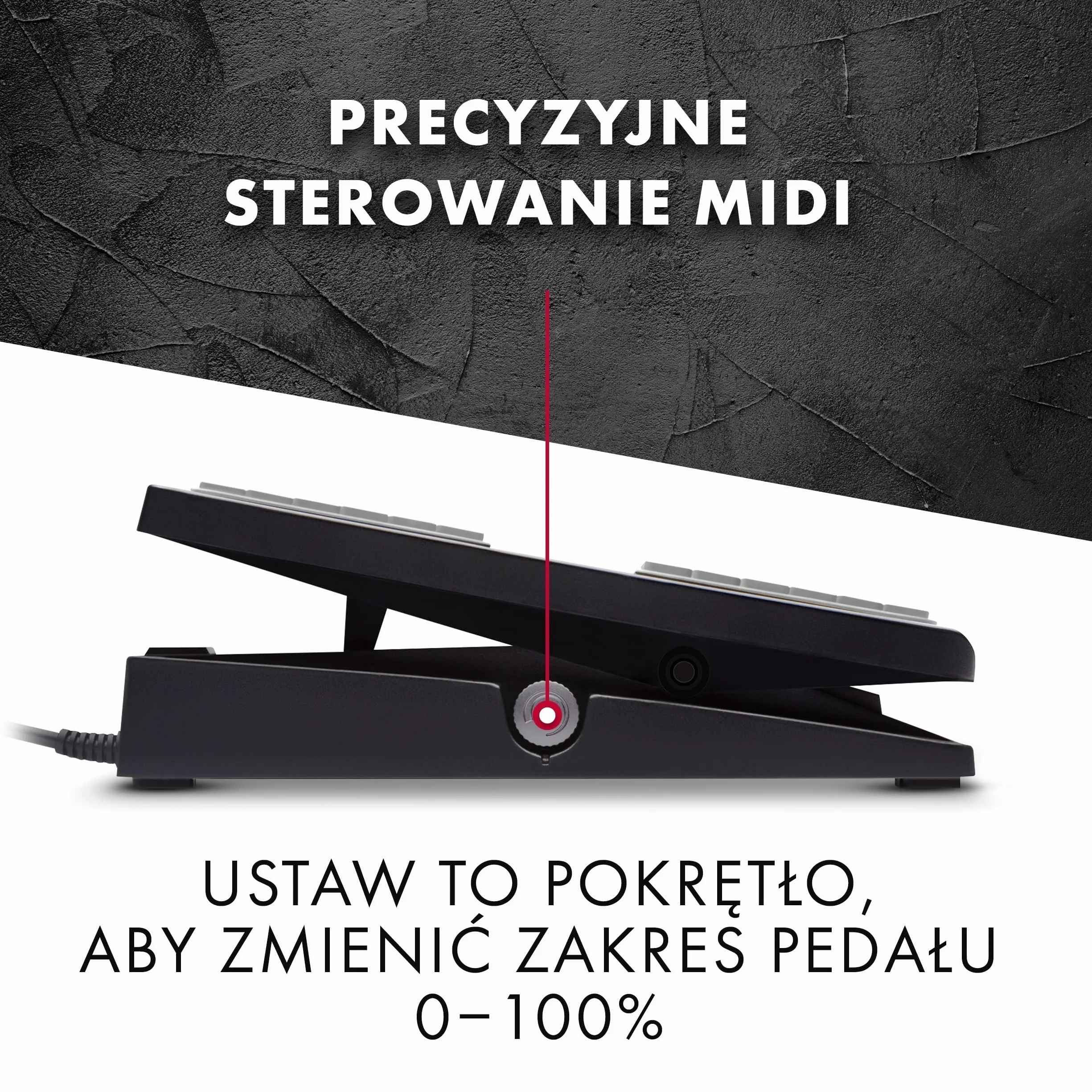 Pedał ekspresji M-AUDIO EX-P do keyboardu, klawiatury/kontrolera MIDI i obsługiwanych pedałów efektów gitarowych