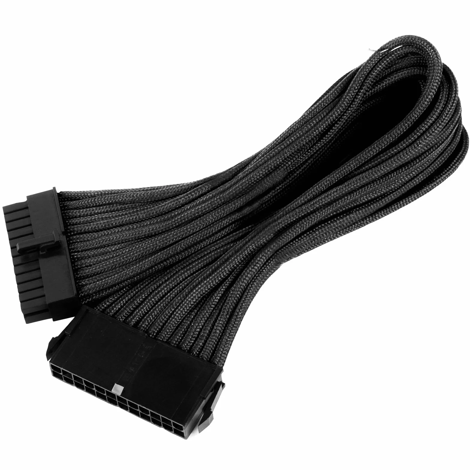 SilverStone SST-PP07-MBB - 30 cm płyta główna 24-pinowy kabel przedłużający do 24-pinowego, czarny