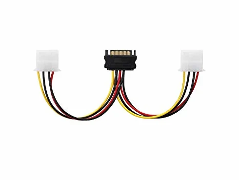 Adaptare Kabel zasilacza 15-pinowego złącza SATA do 4-pinowego IDE i 4-pinowego czarnego