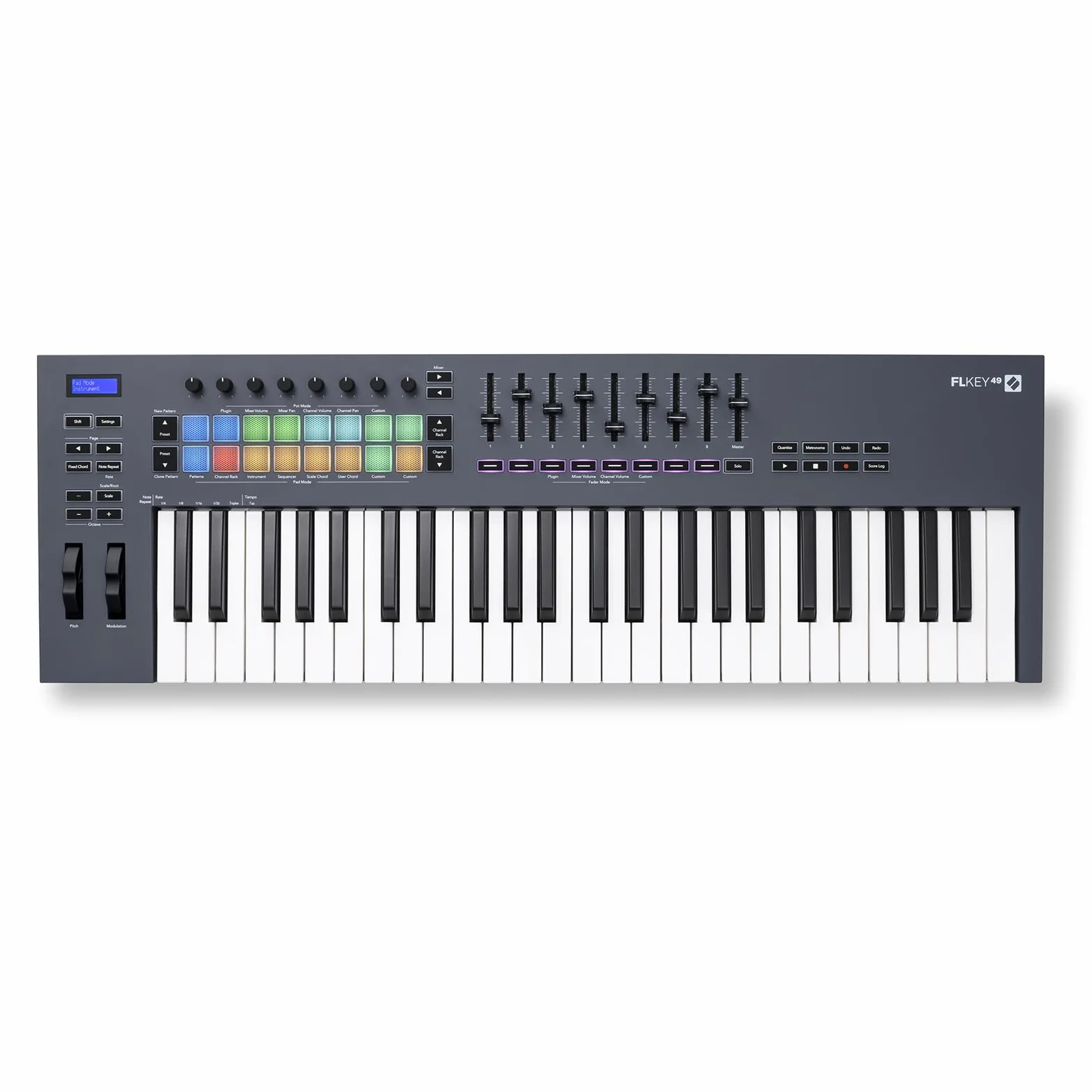 Novation FLkey 49, kontroler klawiatury MIDI — płynna integracja FL Studio z trybem akordów i skalowania. Kompleksowe oprogramowanie do produkcji muzyki