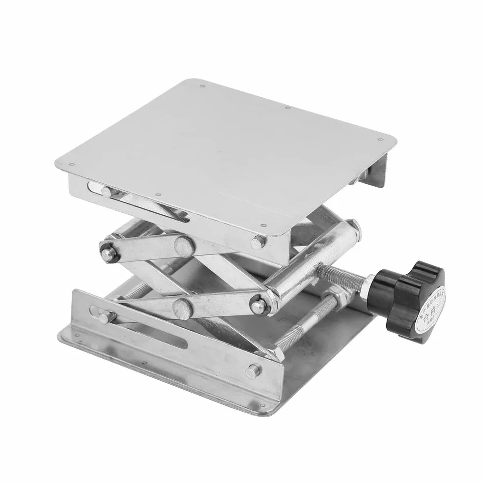 Platforma podnosząca ze stali nierdzewnej laboratoryjny stojak na stół podnoszący nożyce 100 x 100 mm / 3,9 x 3,9 cala