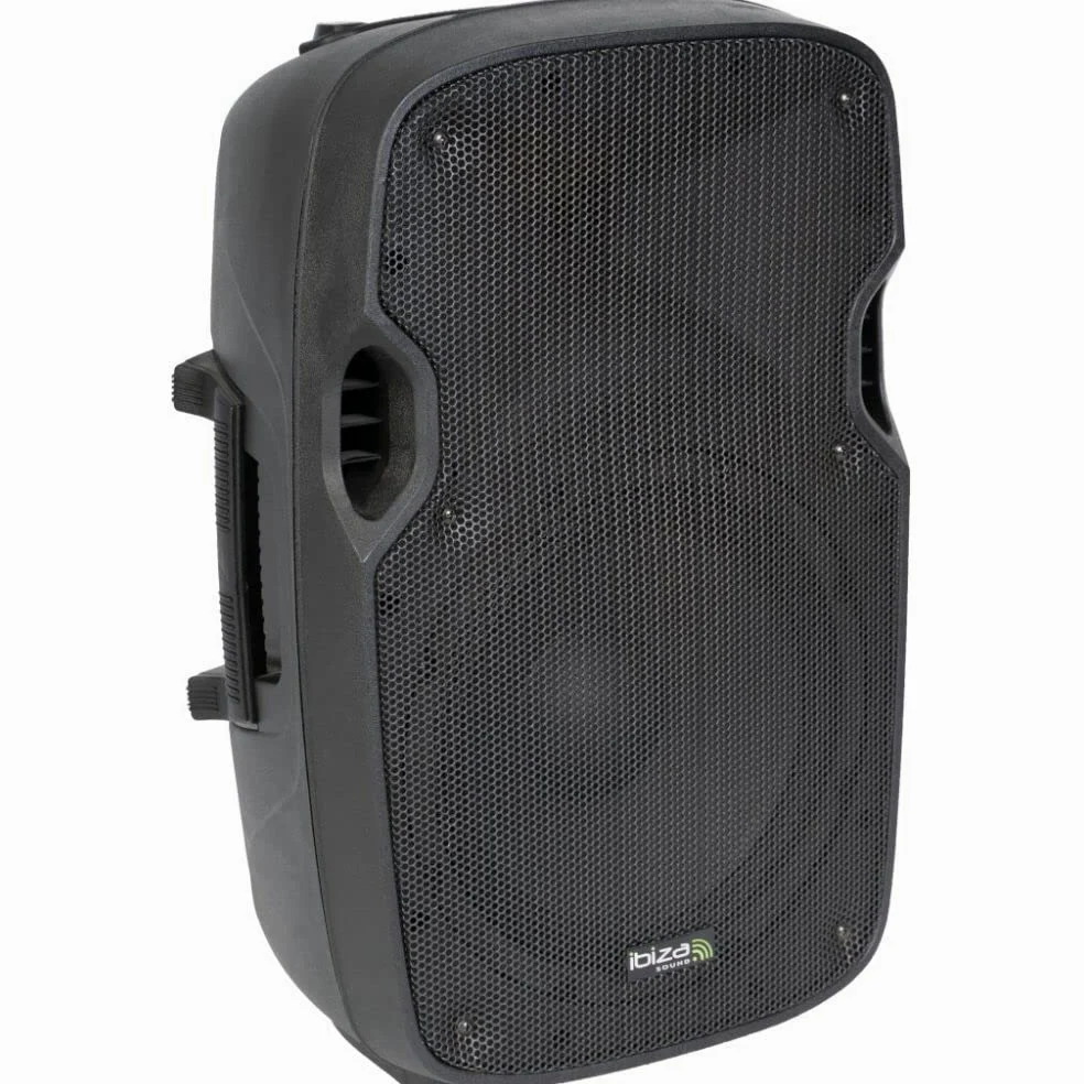 Ibiza - XTK10A - PLUG & PLAY 10"/25cm aktywny zestaw głośnikowy o mocy 300W RMS - kompresyjne głośniki wysokotonowe, system bass reflex, moduł wzmacniacza, wejścia LINE/MICRO - Czarny