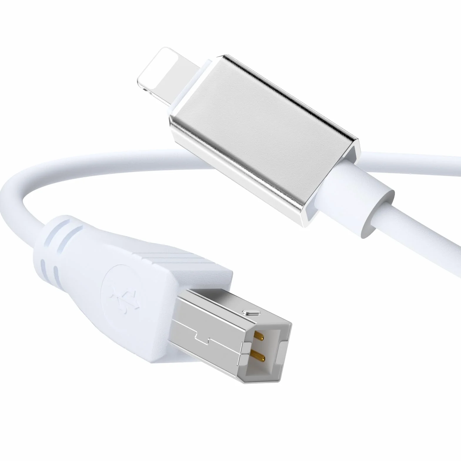 MeloAudio Kabel Lightning na MIDI Kabel USB 2.0 Lightning do Typu B OTG Kabel High Speed Interconnections Konwerter Klawiatura MIDI, Interfejs Audio, Mikrofon USB, 152 cm