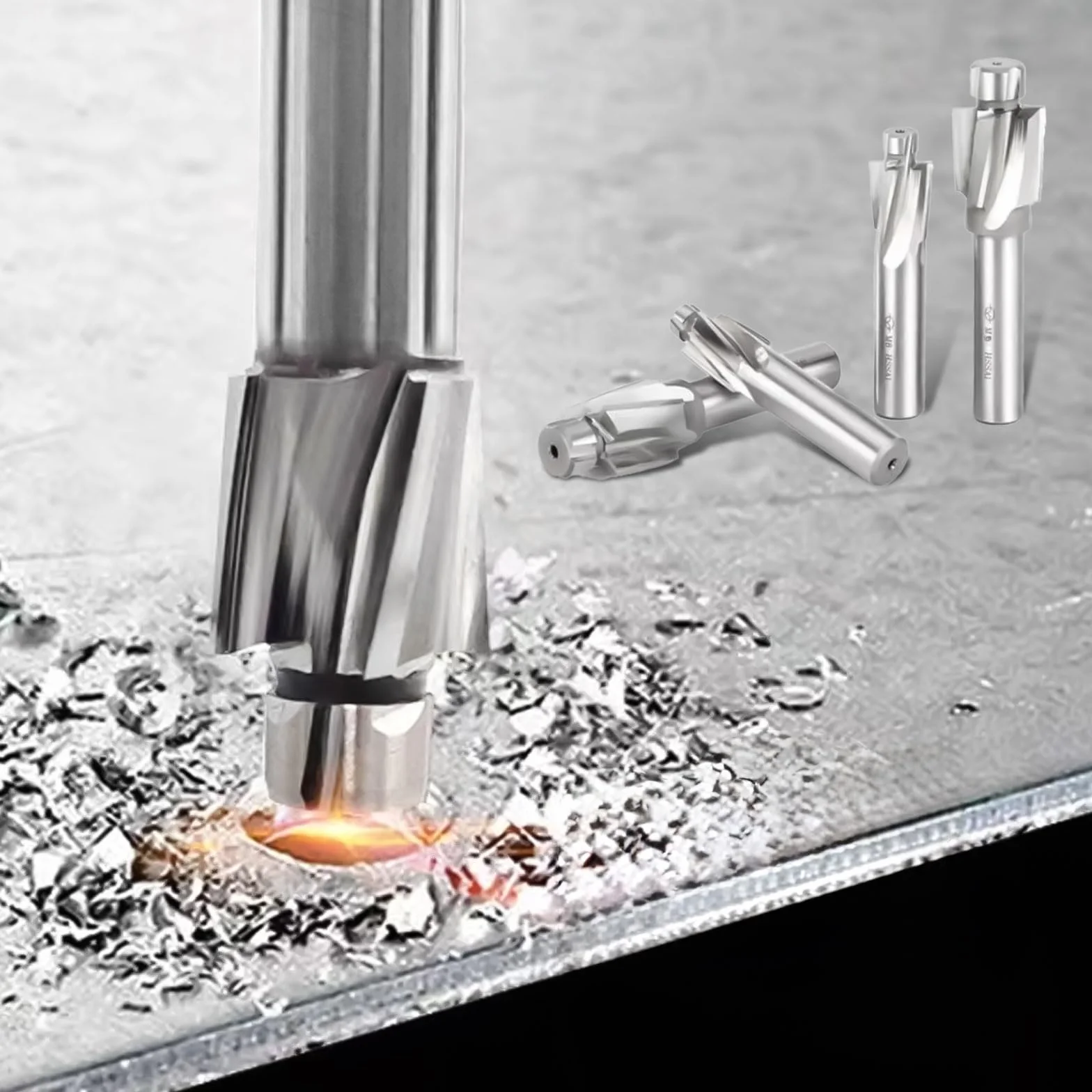 M3 M4 M5 M6 M8 Pogłębiacz do metalu 5 sztuk, HSS-AL 4 frezy frezarka końcowa frezarka, profesjonalne wiercenie rowkowe, wiertło do miedzi, aluminium, stali, żeliwa