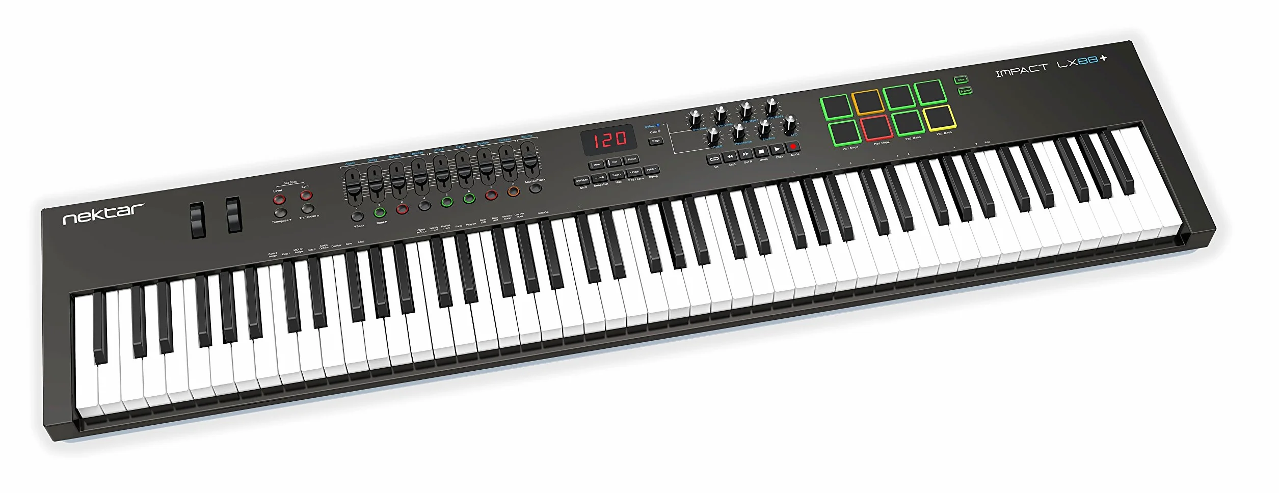 Nektar Impact LX88 + USB MIDI Keyboard Controller with Nektar DAW Integration