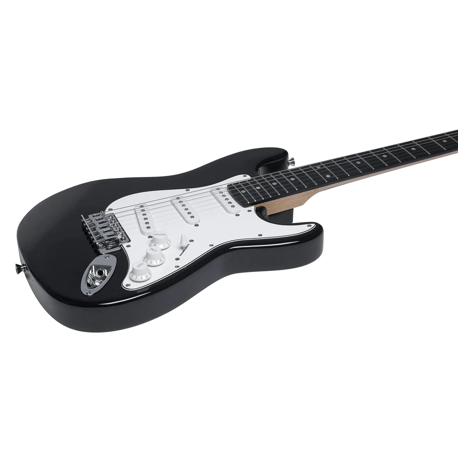 Eko Guitars GEE ST100-BLK gitara elektryczna, czarna, kompletny zestaw ze wzmacniaczem i akcesoriami