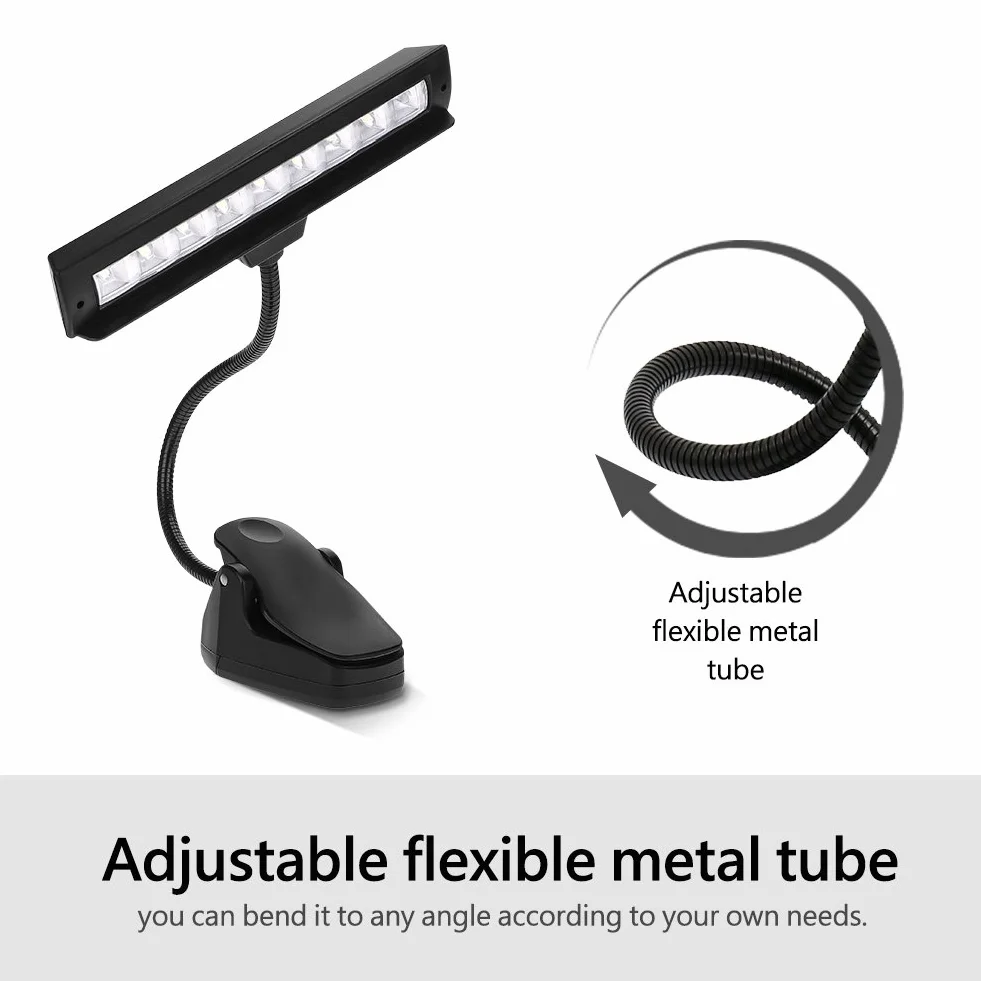 9 LED Clip on Light, przenośna lampka do czytania w sypialni