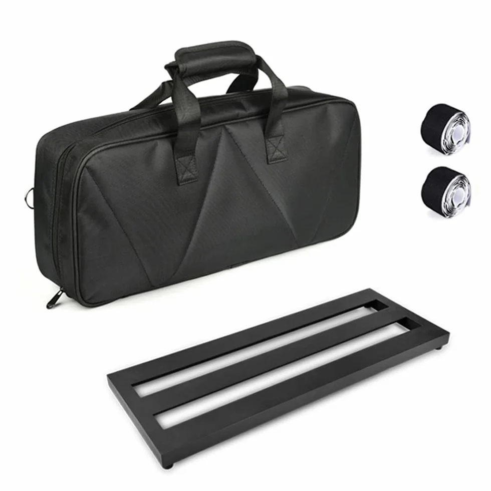 Aluminiowy pedalboard z efektem gitarowym 49,7 x 19,5 cm z torbą przenośną