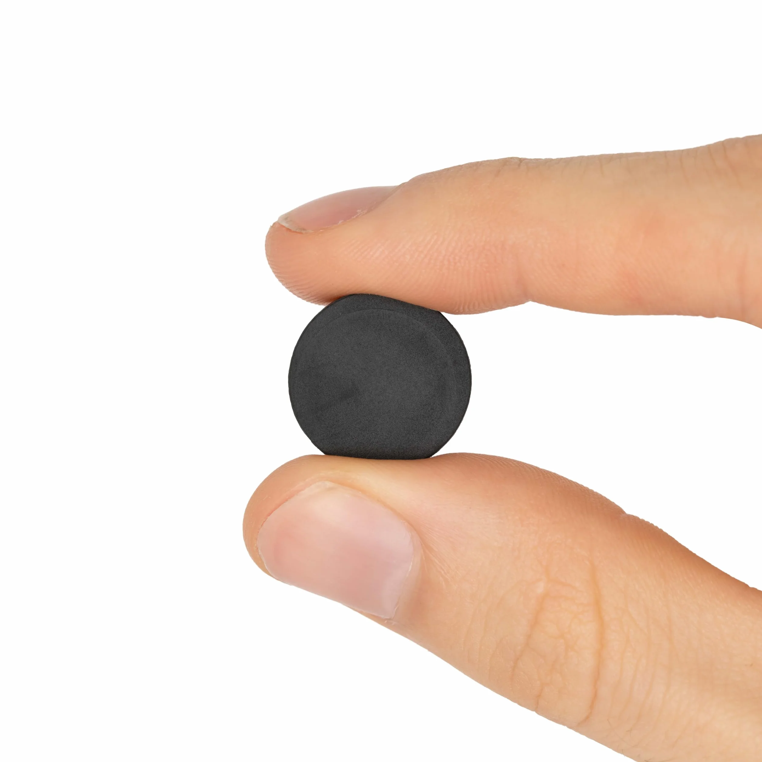 Powlekany gumą magnes neodymowy N42 do sztuki, rzemiosła, tworzenia modeli, DIY, hobby, biura i domu - średnica 15 mm x 3 mm grubości - 1,8 kg pociągnięcie - 4 sztuki