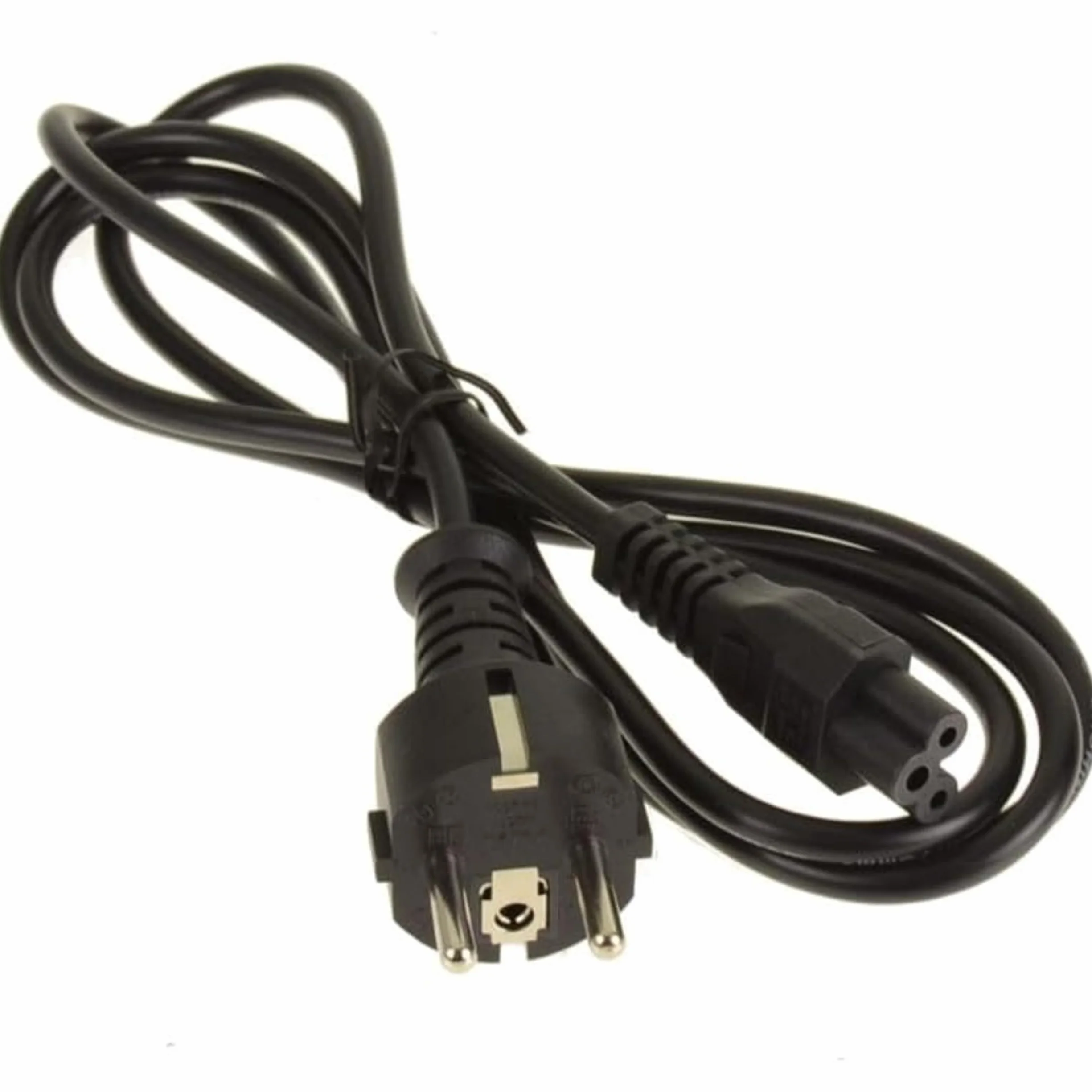 Kabel zasilający 3-biegunowy dla Dell, HP, Lenovo, Asus, Acer, Laptop, Ładowarka, TV, Drukarka, Projektor, Wyświetlacz ze stykiem ochronnym