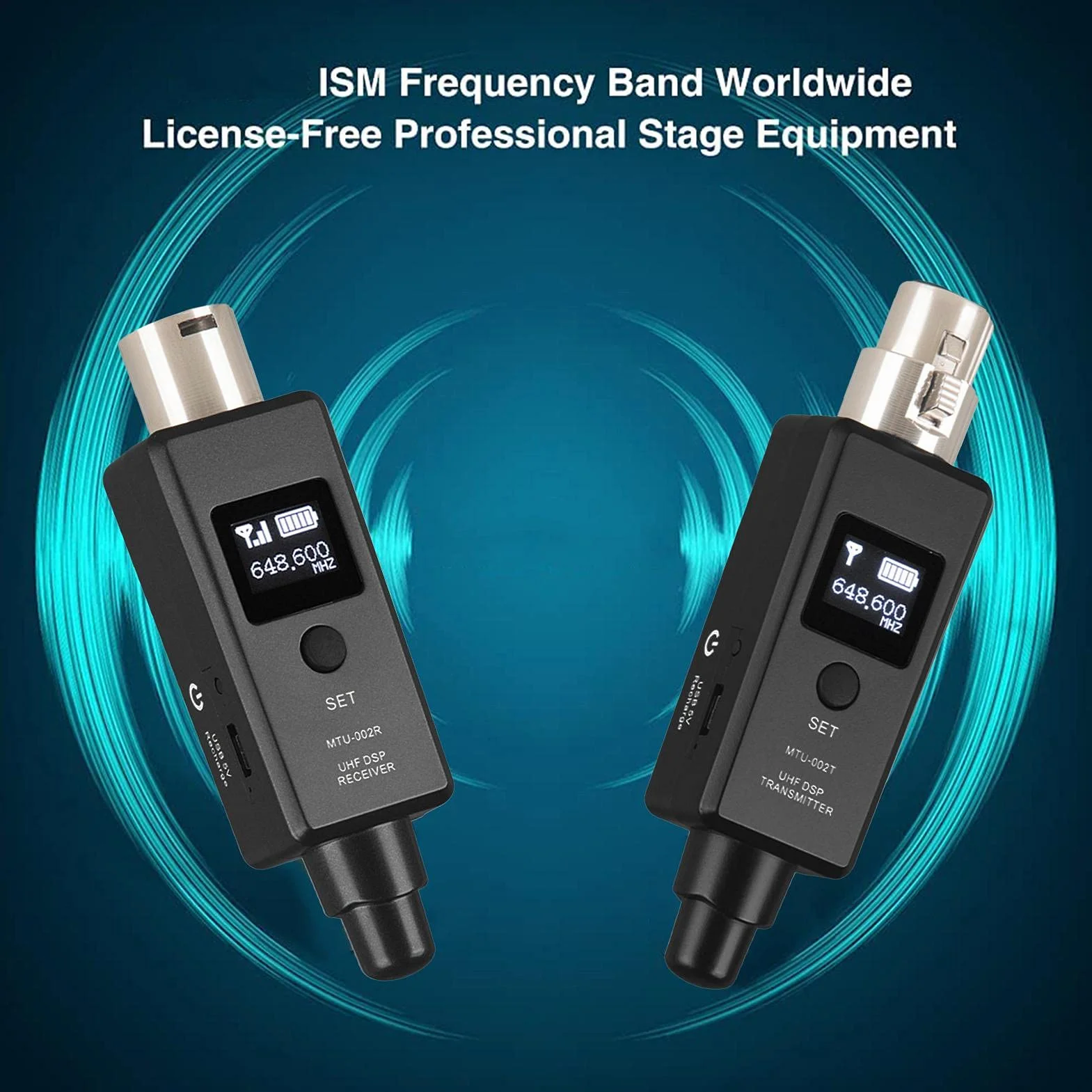 Bezprzewodowy nadajnik i odbiornik mikrofonu, bezprzewodowy adapter mikrofonowy do mikrofonu dynamicznego, miksera audio, PA, aparatu