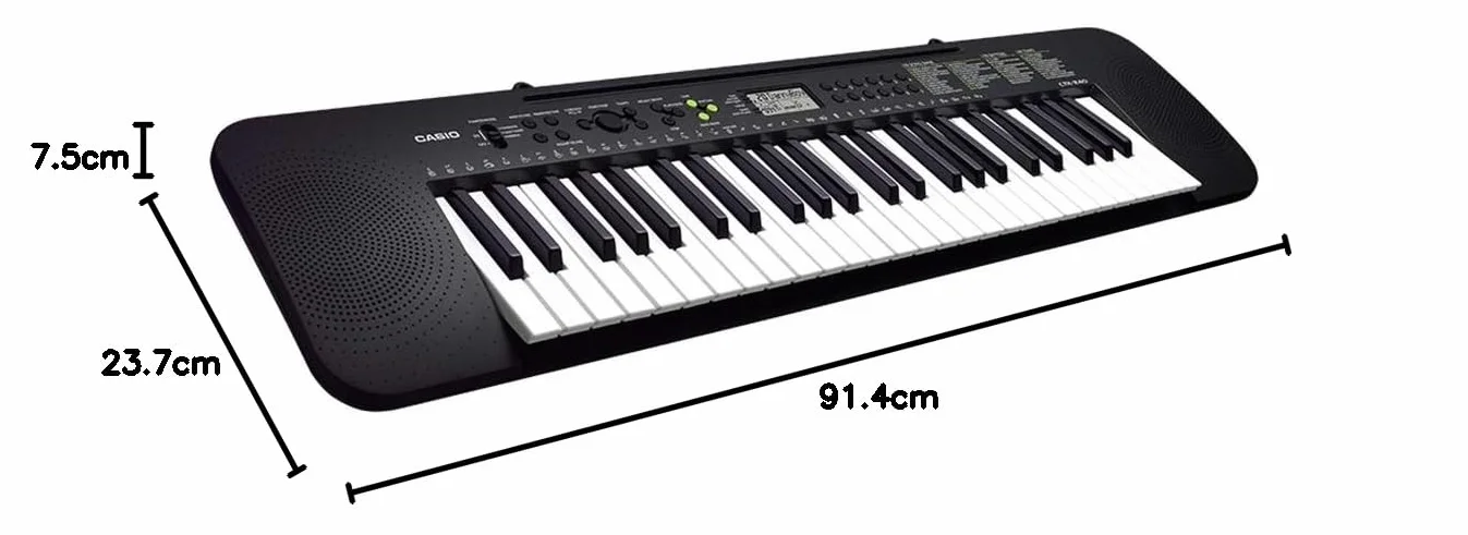 Casio CTK-240H7 - Klawiatura elektroniczna (49 klawiszy), czarna