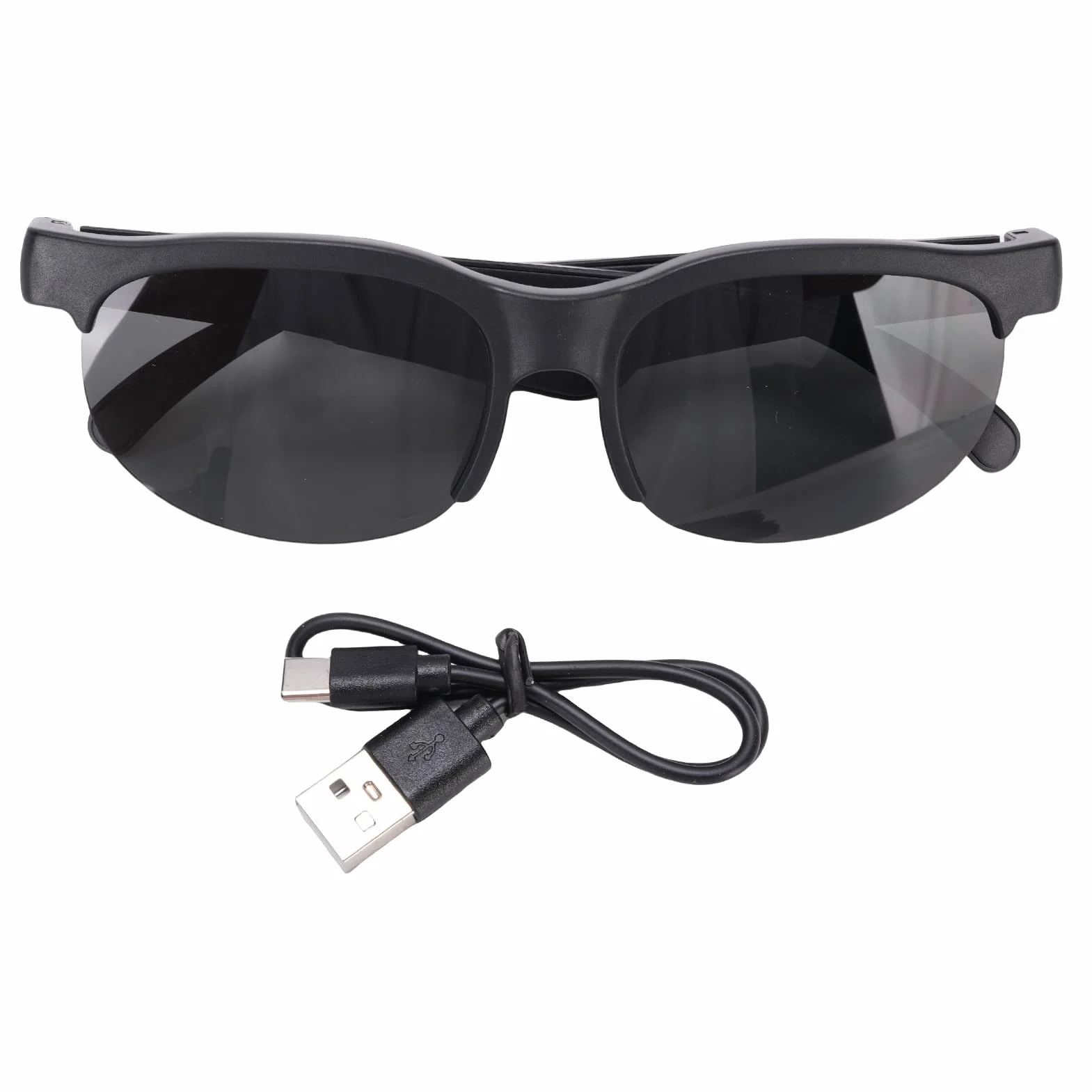 Tłumaczenie AI Inteligentne Okulary dla Mężczyzn i Kobiet - w Czasie Rzeczywistym 115 Języki Tłumacz Okulary Przeciwsłoneczne Bluetooth IP54 Wbudowane w Mikrofon i Głośniki, 7H