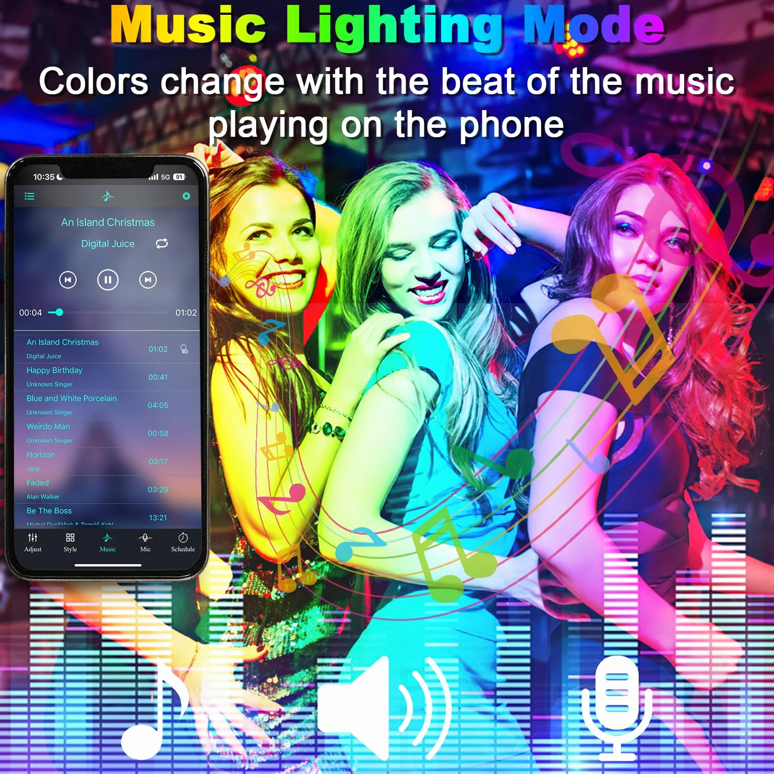 Reflektor zewnętrzny LED RGB 60 W, pilot zdalnego sterowania, aplikacja Bluetooth, 16 milionów kolorów i tryb stroboskopowy, timer, 6000 lm, 2700 K, IP66, 2 sztuki