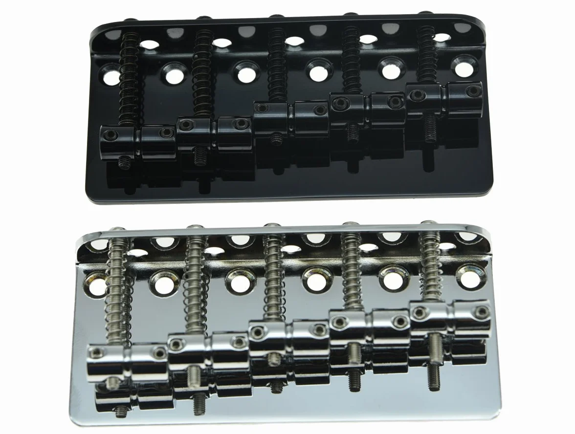 Chromowany 5-strunowy mostek do gitary basowej pasuje do Jazz J Bass lub Precision P Bass