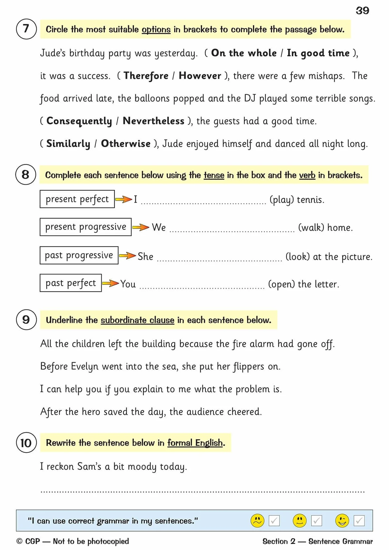 KS2 English: Grammar, Punctuation and Spelling Workbook - Ages 7-11