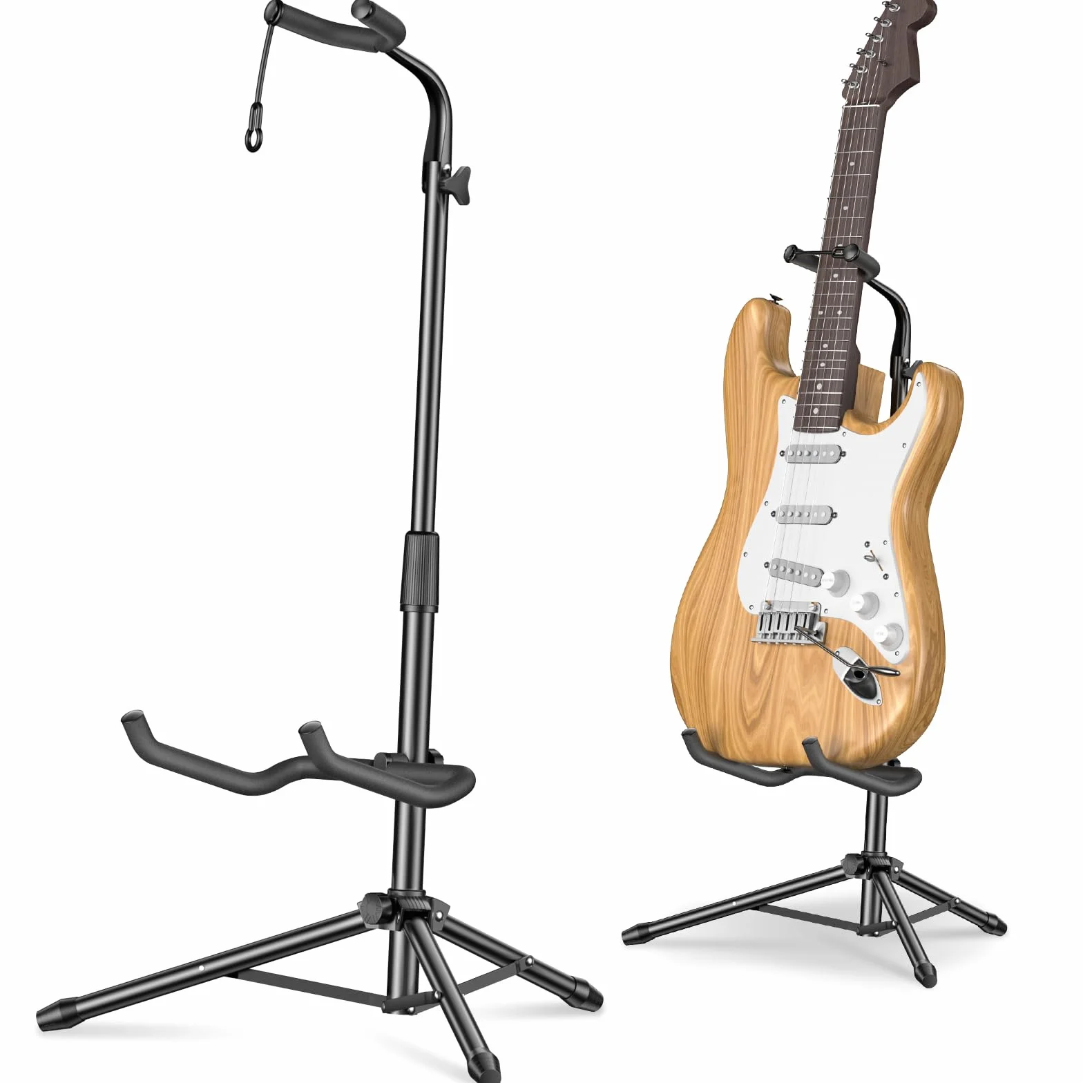New bee Stojak na gitarę składany stojak gitarowy, stabilny i wytrzymały do gitar elektrycznych, klasyczna akustyka