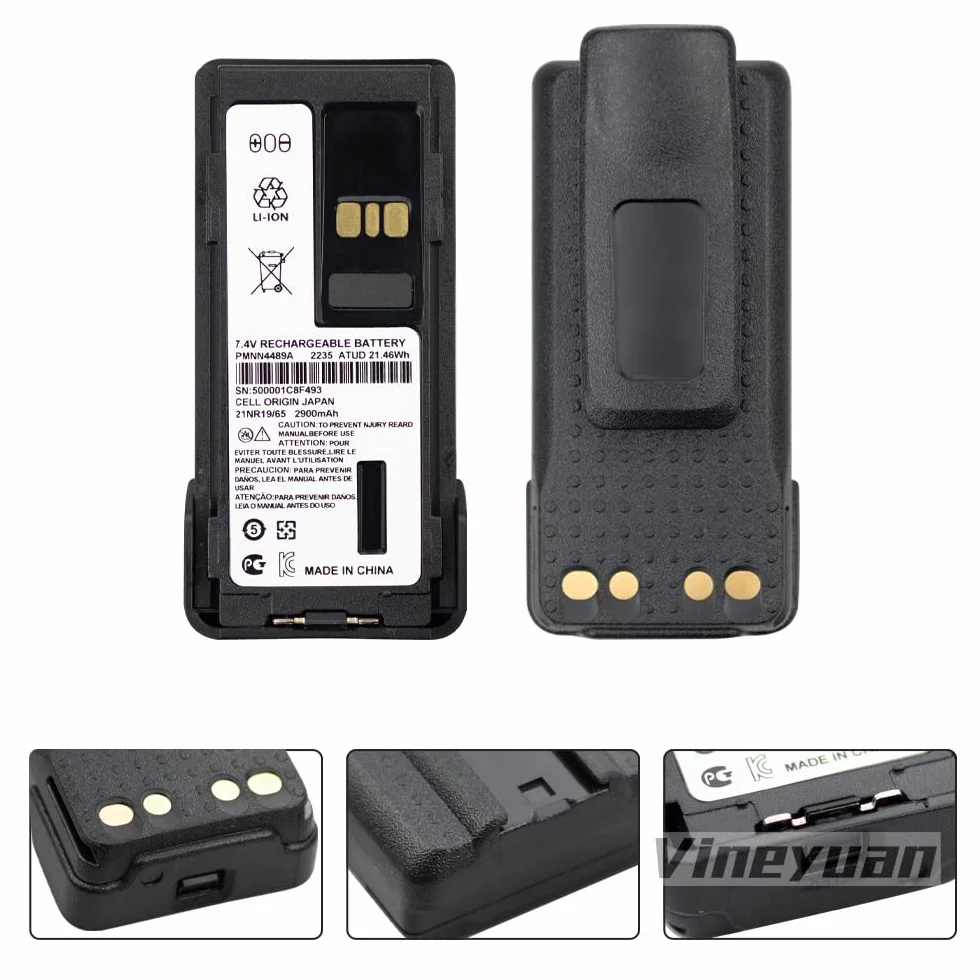 PMNN4489A bateria litowo-jonowa 2900mAh Duża pojemność dla Motorola GP328D+ GP338D+ P8668I APX900 DGP5050E DGP5550E DGP8050E DGP8550E DP4801E XIRP8600000I Radios Bateria do ładowania