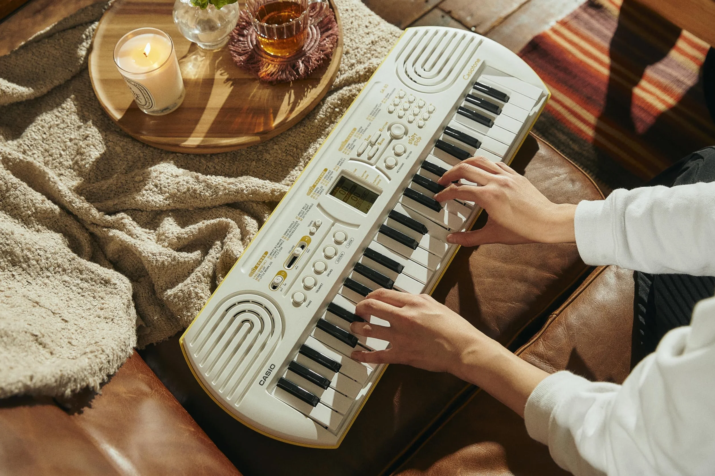 Casio SA-80 Keyboard biało-zielony