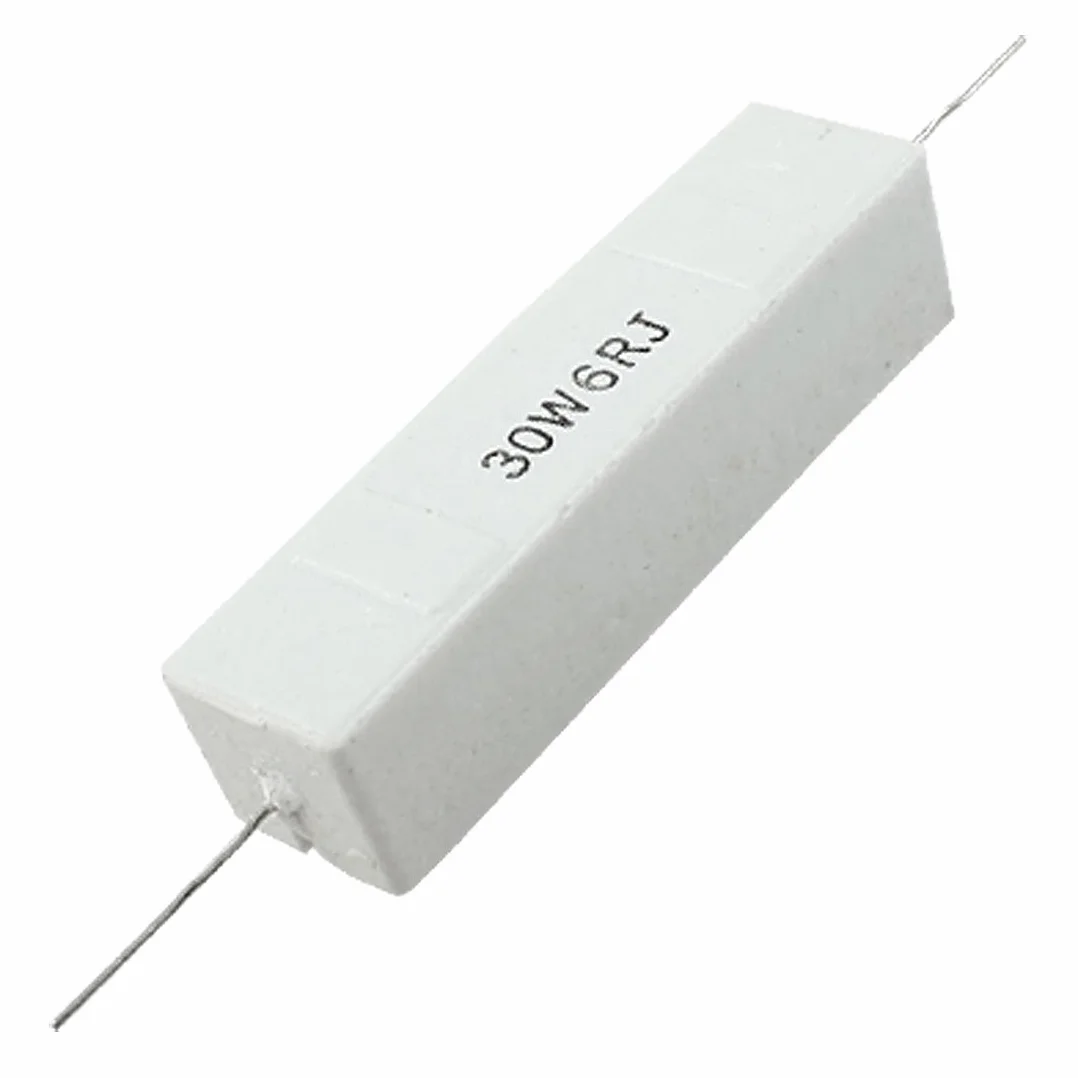 Aexit 30W Watt 6 Ohm 5% drutowy ceramiczny rezystor cementowy(30W Watt 6 Ohm 5% Tolérance Fil enroulé Céramique Ciment Résistance