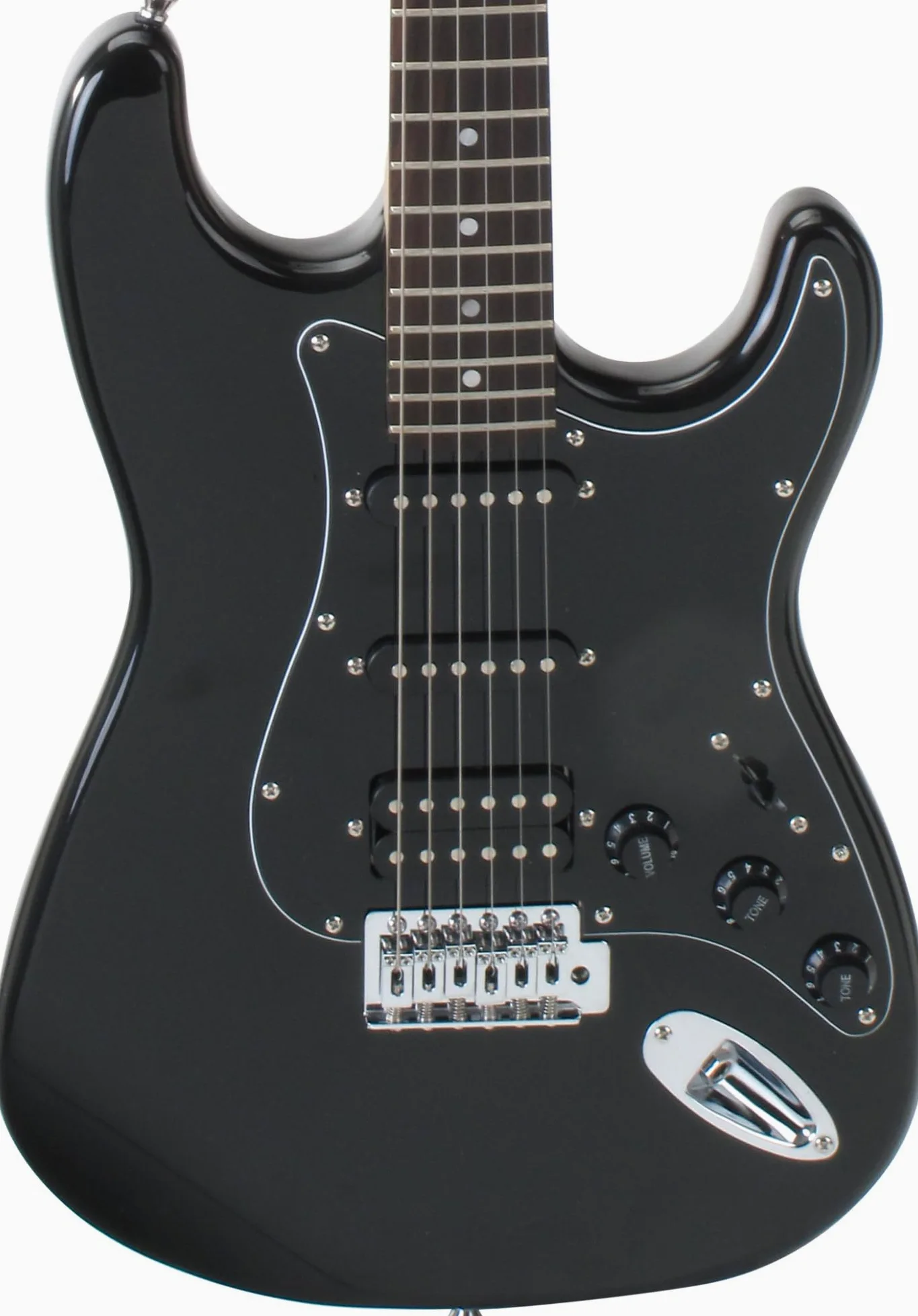 Rocktile Pro ST60-BK gitara elektryczna All Black AK20A zestaw – korpus mahoniowy, humbucker i przetwornik Single-Coil, w zestawie wzmacniacz kombi i kabel – idealny zestaw do gitary elektrycznej dla