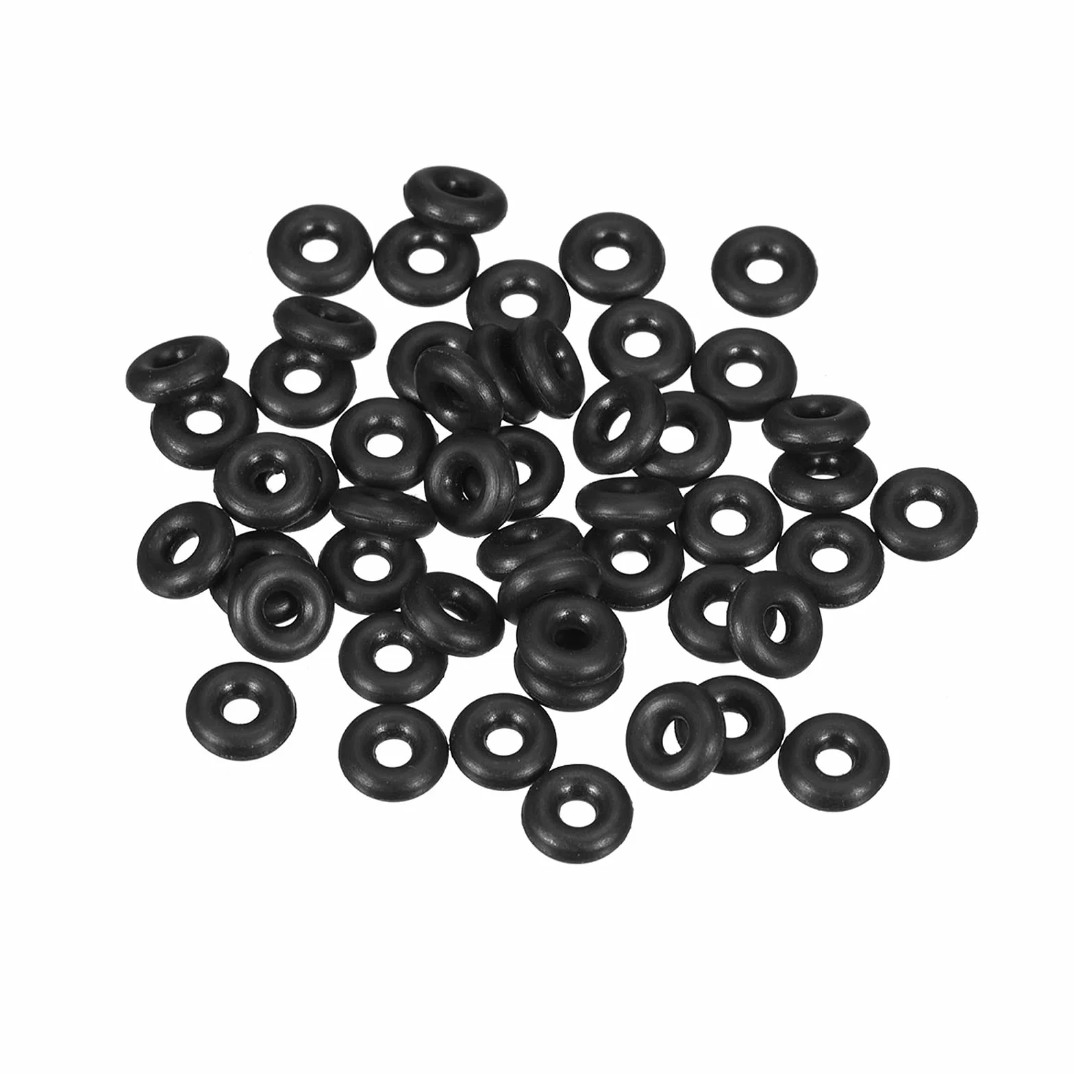 QUARKZMAN 50 sztuk pierścieni nitrylowych o-ringi uszczelnienie guma nitrylowa 7 mm x 3 mm x 2 mm do kranu hydraulicznego uszczelnienia połączeń, czarne