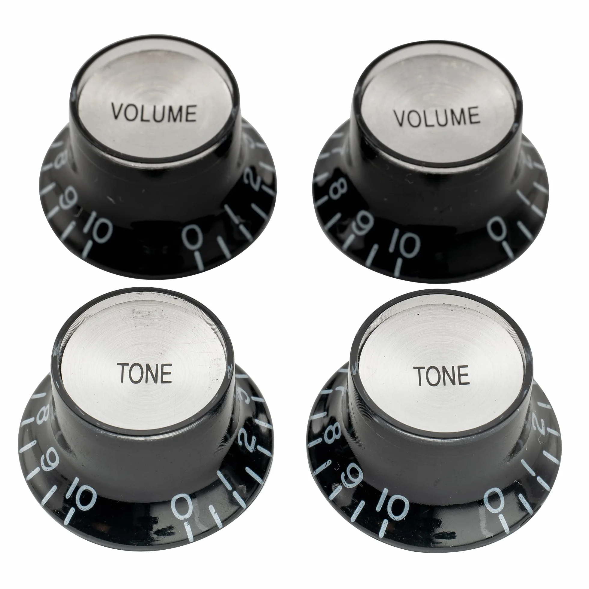 Musiclily Pro Inch Size Gitara Reflektor Gałki Top Hat Bell 2 Głośność 2 Gałki Tone Set