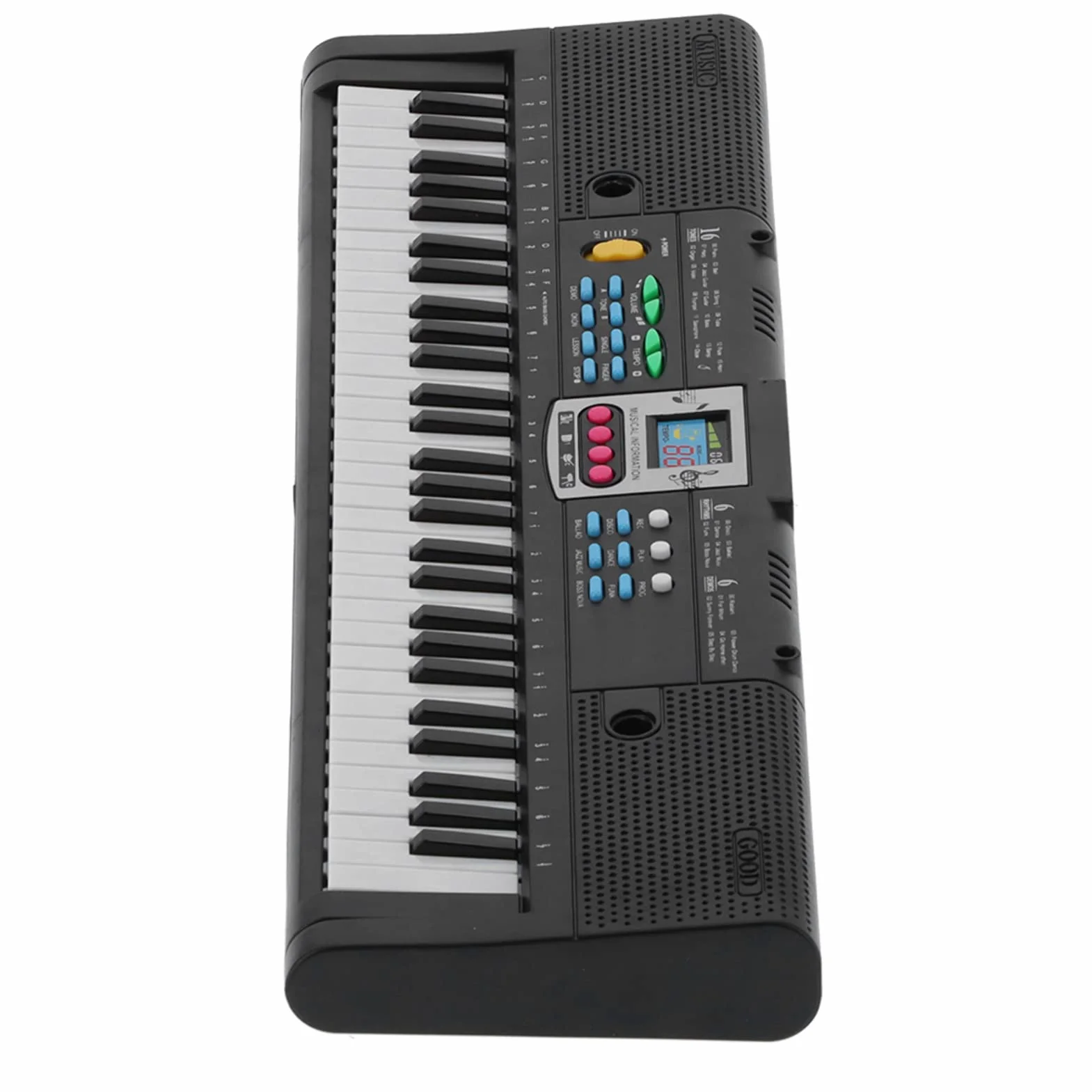 Cocoarm 61-klawiszowe Mini Pianino Elektryczne, Przenośny Keyboard Elektroniczny z Mikrofonem dla Dzieci Początkujących, 6 Demo Utworów 16 Dźwięków 6 Rytmów, Zasilanie USB, Połączenie z
