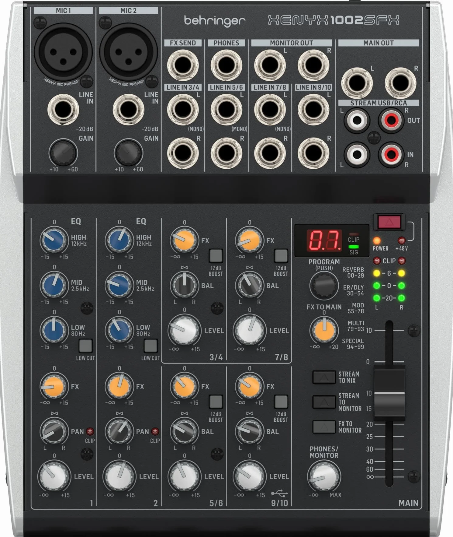 Behringer Xenyx 1002SFX 10-kanałowy analogowy mikser strumieniowy