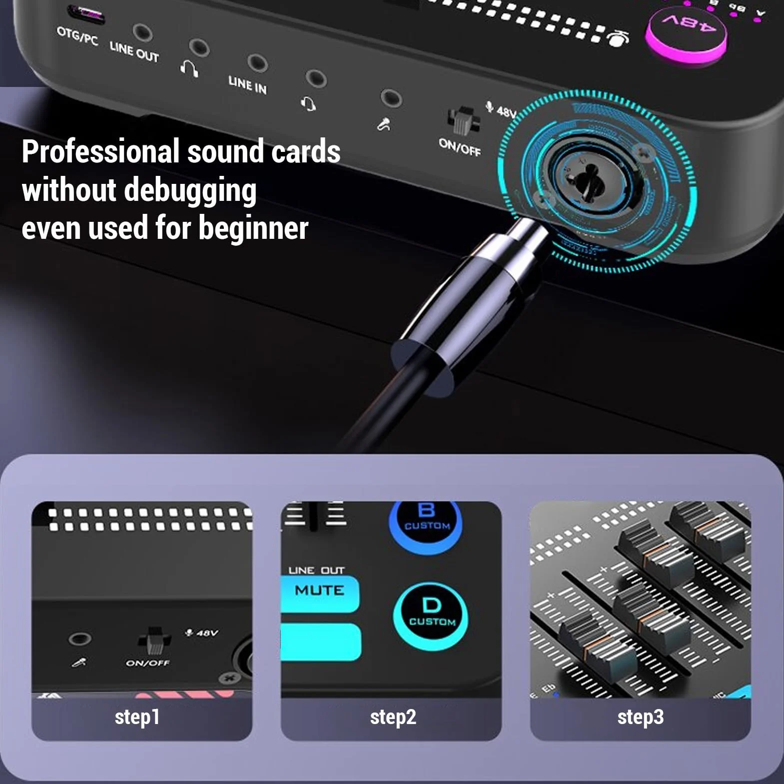 Topiky Pyle Professional Audio Mixer Dźwięk System Konsoli, Bluetooth DJ Mixer, Pakiet Miksera Audio, Mikser na żywo z Pro Przedwzmacniacz, Mikser Dźwiękowy RGB PC