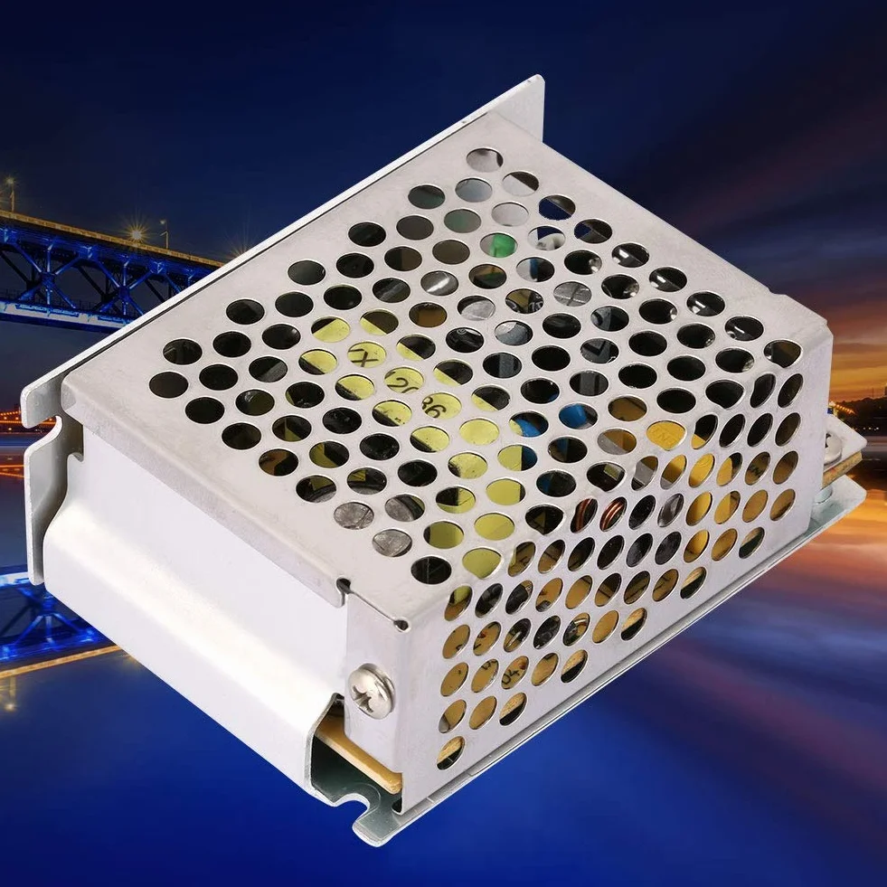 KSTE Zasilacz impulsowy 12 V, 5 A 12 V, uniwersalny wyłącznik zasilania – AC/DC, regulowany zasilacz impulsowy do zasilacza LED