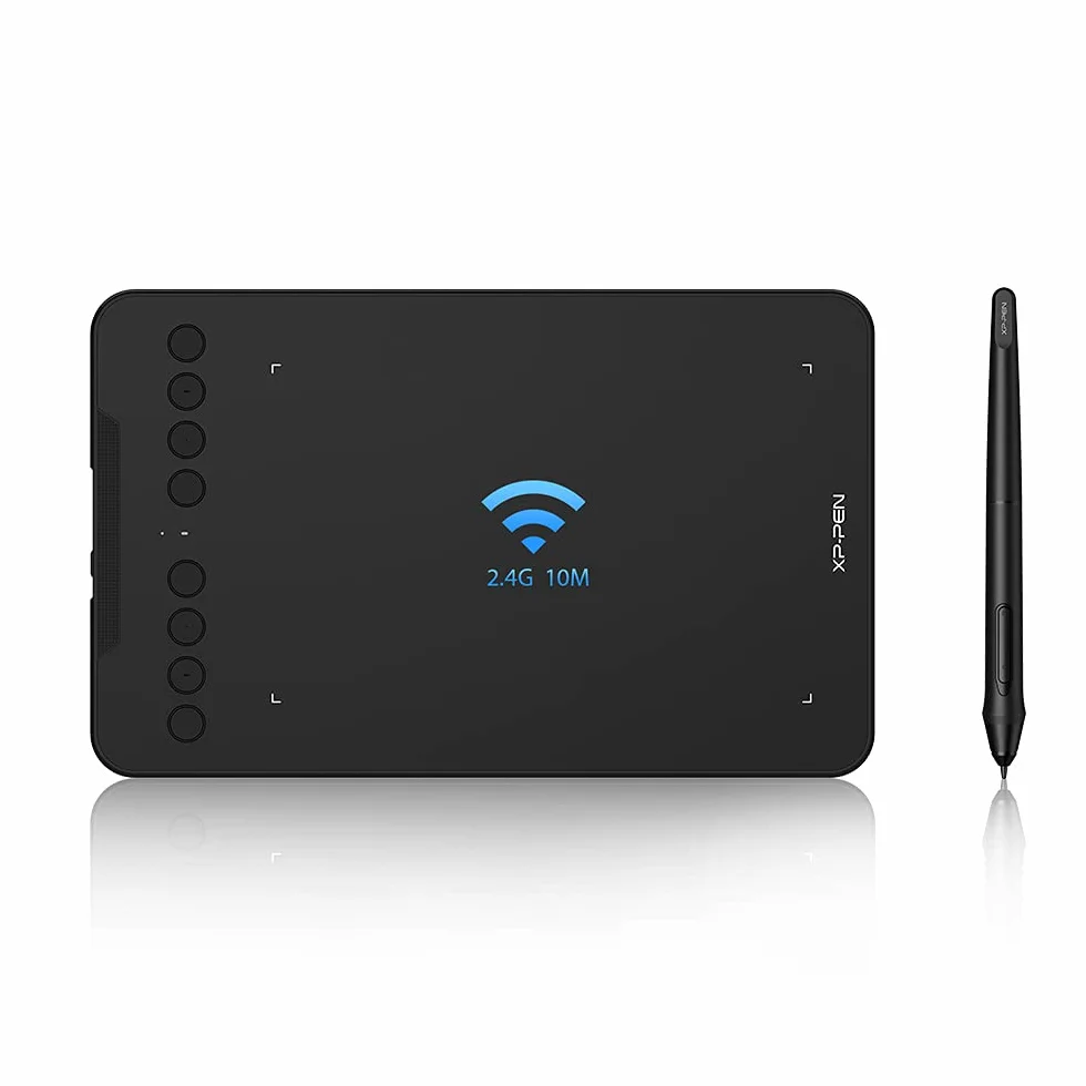 XPPen Deco Mini tablet graficzny 7 W, 2,4 G, bezprzewodowy tablet do rysowania, z nachyleniem 60°, kompatybilny z systemem Android/Windows/Mac/Chromebook