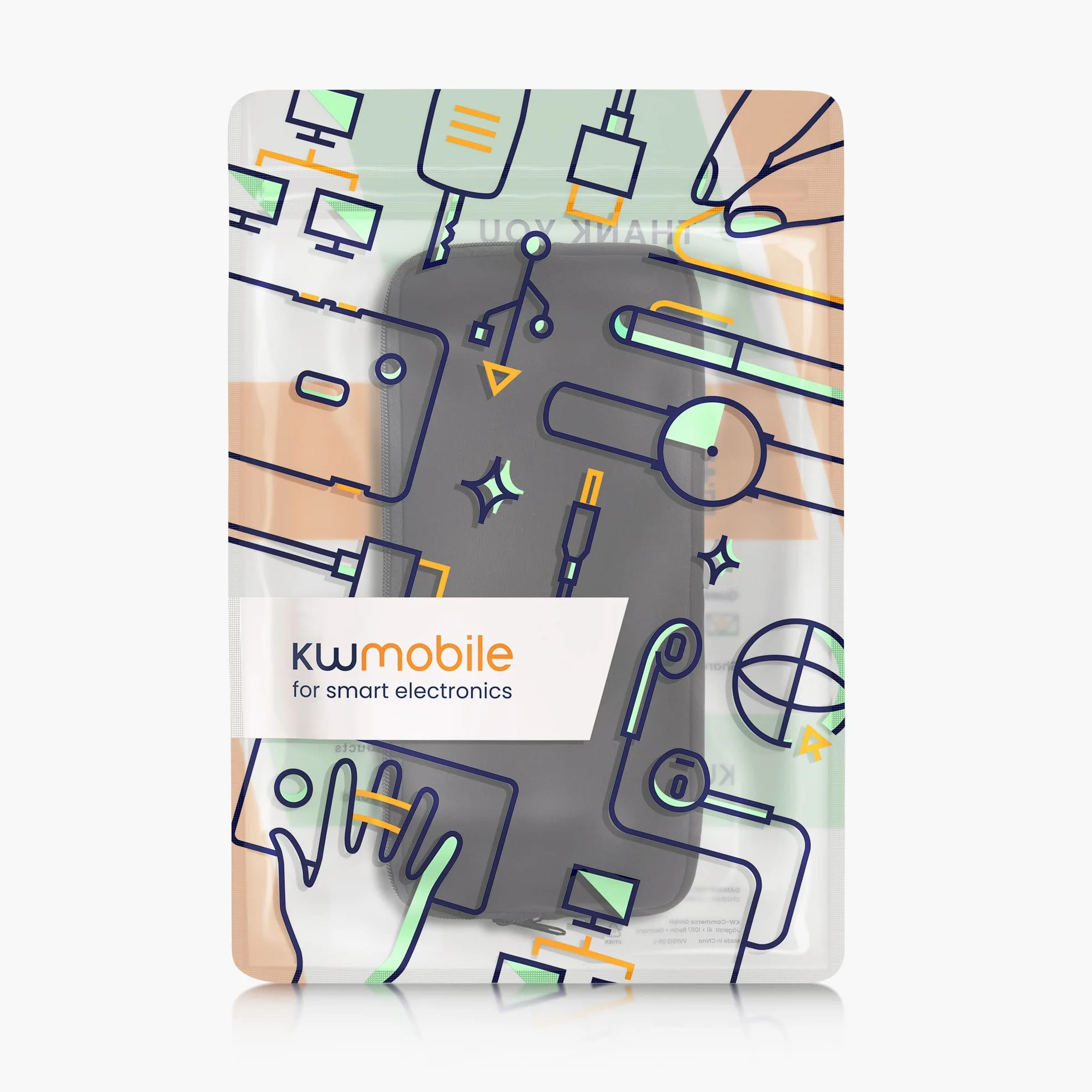 kwmobile Neoprenowe etui kompatybilne z Logitech Mx Keys Mini Wireless - etui na klawiaturę, miękki rękaw podróżny, czarne