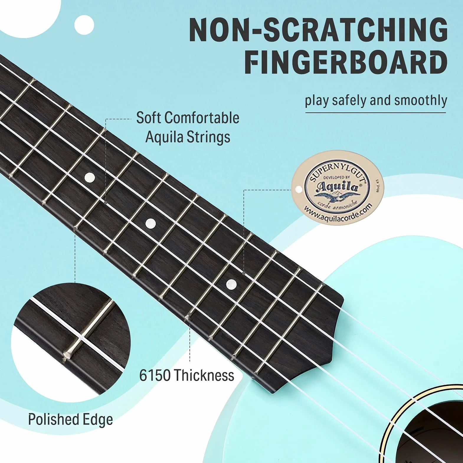 Donner Ukulele sopranowe dla początkujących dorosłych ukelele z paskiem online za darmo na lekcje pasek tunera, DMU-01 21 cali matowy pakiet ukalee zestaw Macaron Series-Miętowy zielony
