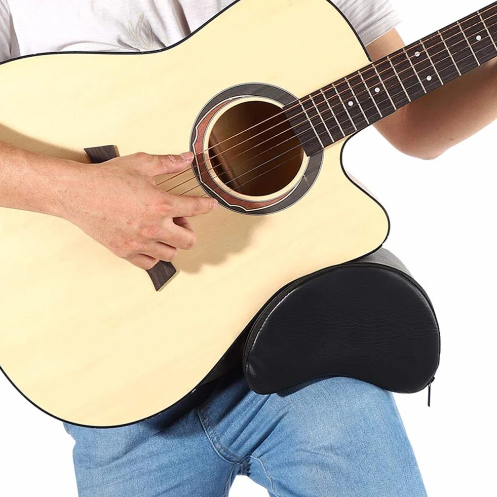【𝐖𝐢𝐞𝐥𝐤𝐚𝐧𝐨𝐜】 redukuje nacisk na gitarę, miękka czarna poduszka do gitary, do gitary klasycznej