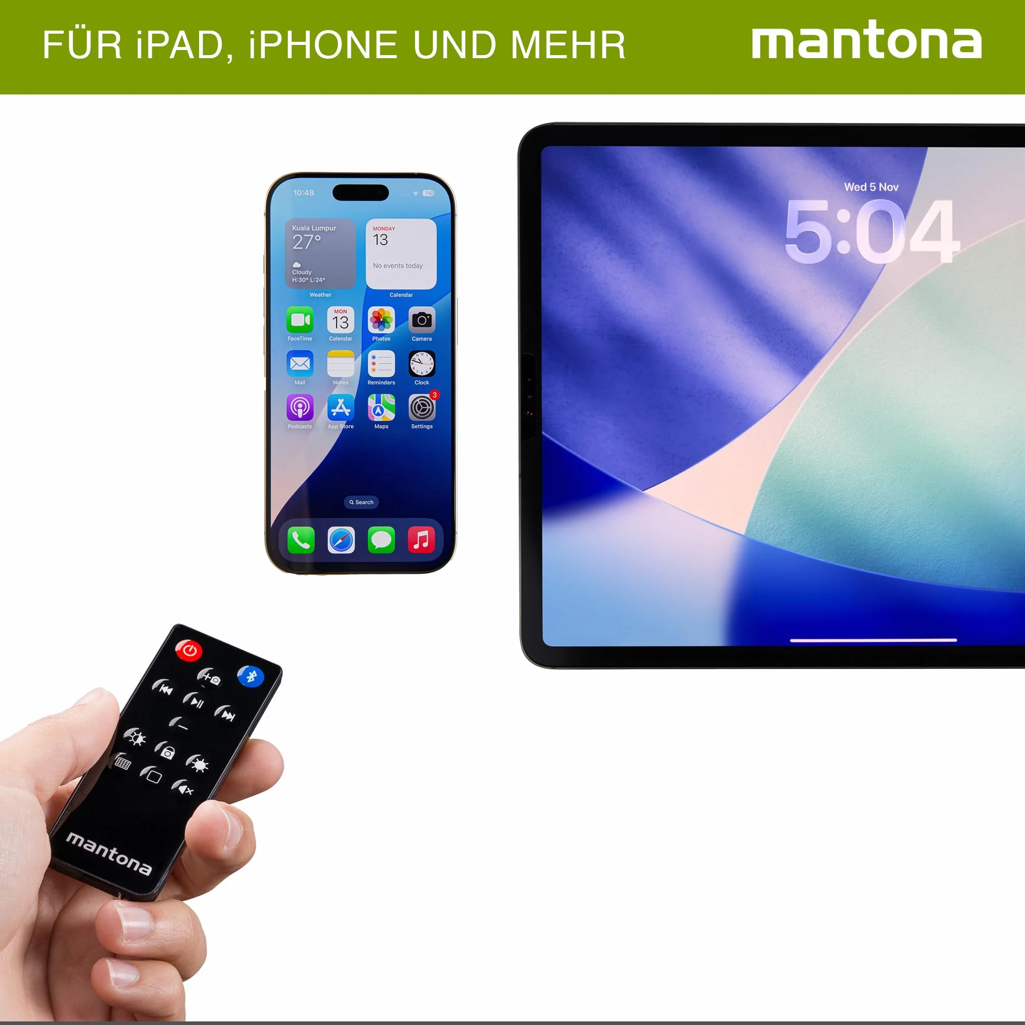 mantona Pilot zdalnego sterowania do iPhone'a/iPada