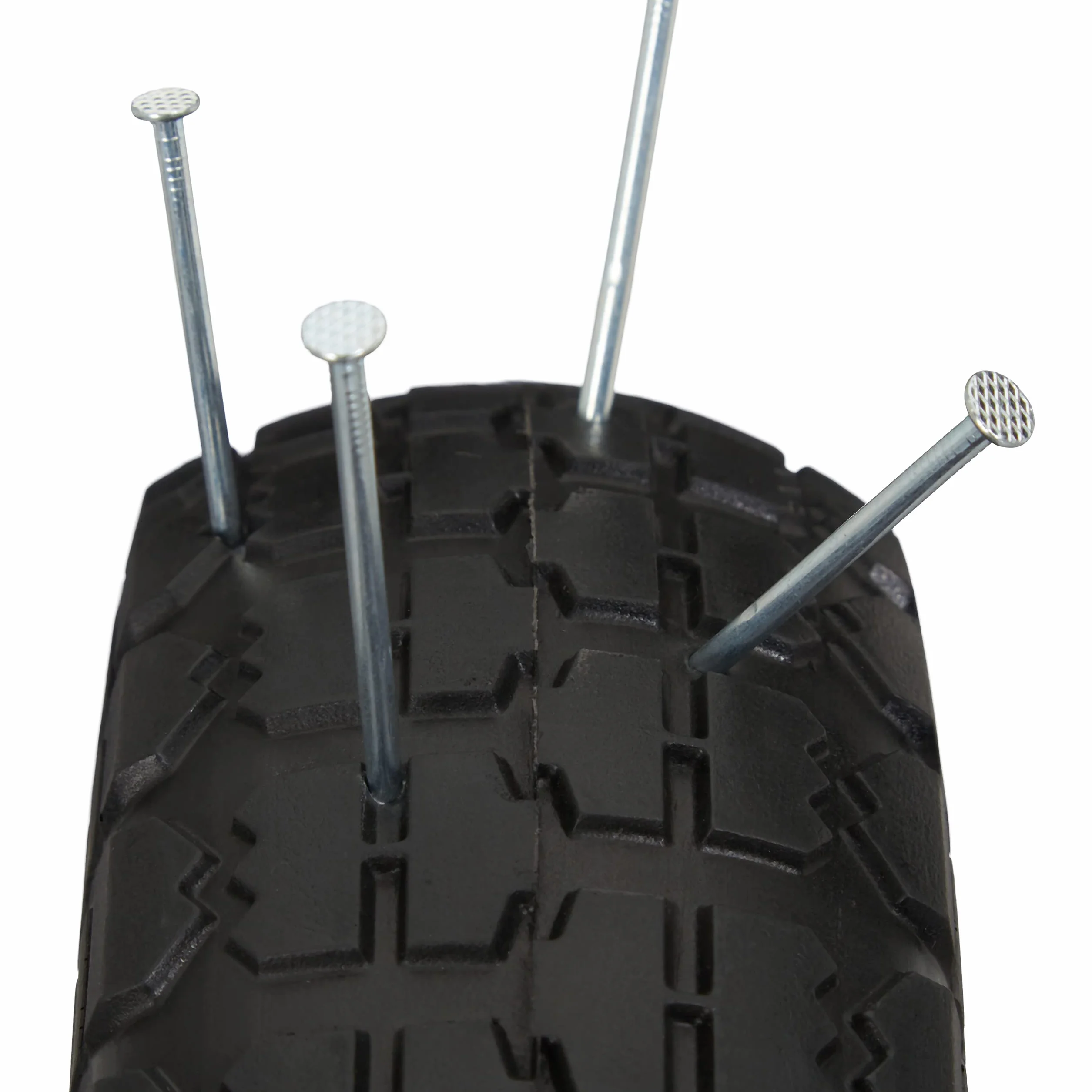 Relaxdays 4 x koło do wózka transportowego, odporne na przebicie opony z pełnej gumy, 4,1/3,5-4", oś 16 mm, do 150 kg, wys. x śr.: 26 x 8,5 cm, czarne/szare