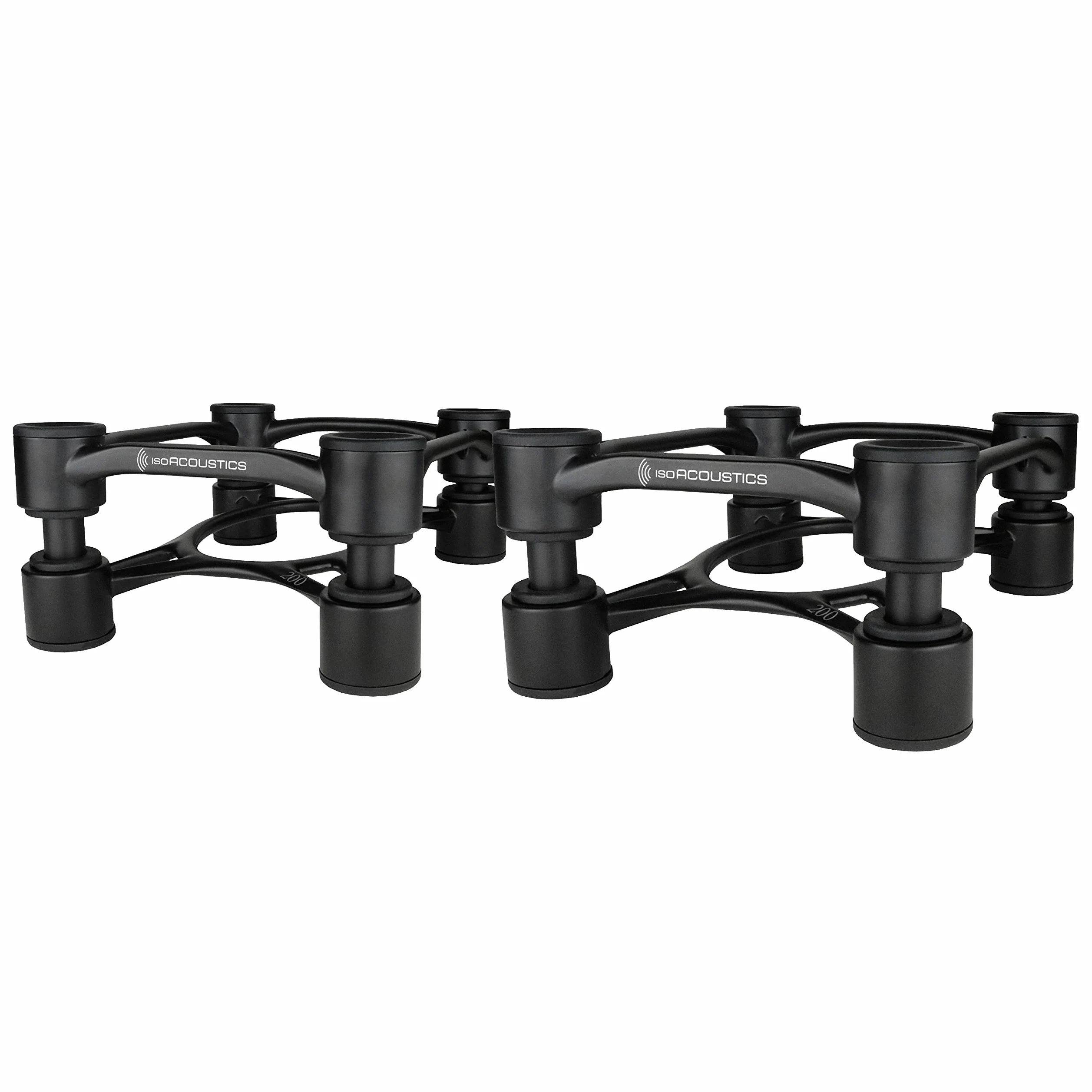 IsoAcoustics Aperta Aperta200 antywibracyjne uchwyty głośników z regulowanym nachyleniem (20 x 25,4 cm) czarne, zestaw 2 sztuk