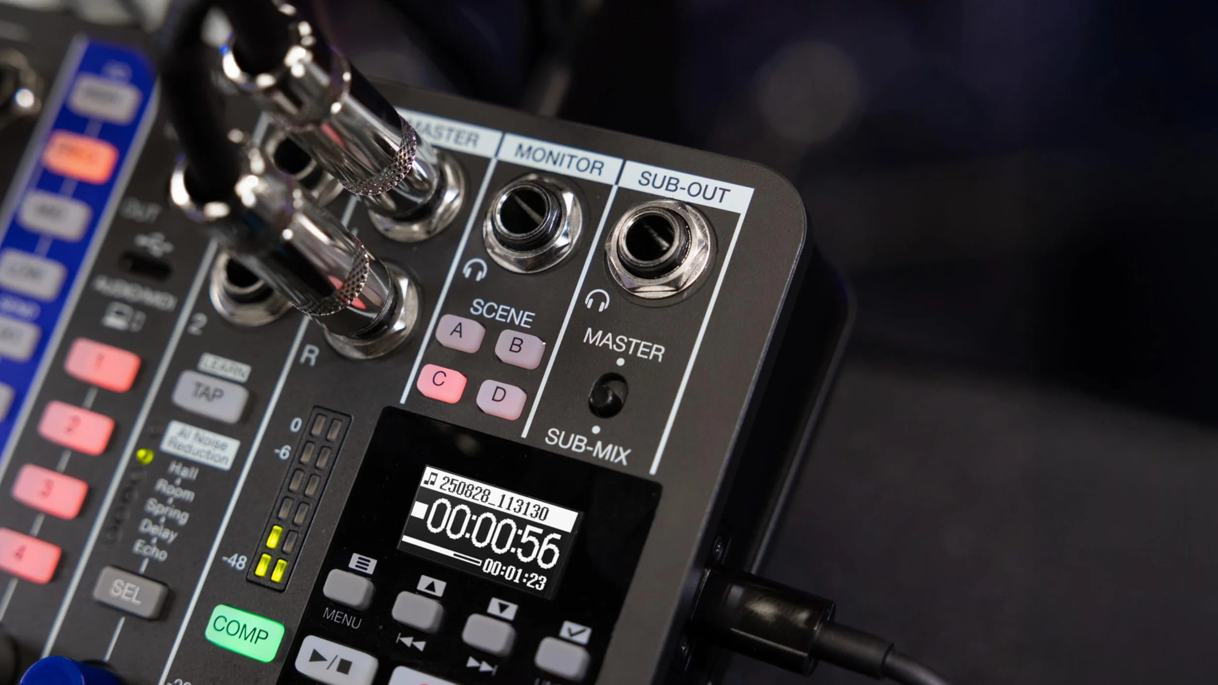 ZOOM LiveTrak L-6max przenośny 12-ścieżkowy mikser cyfrowy, rejestrator wielościeżkowy i interfejs audio dla Zespoły muzyczne, transmisji na żywo i studia, 32-bit, XLR-TRS, redukcja szumów AI, efekty