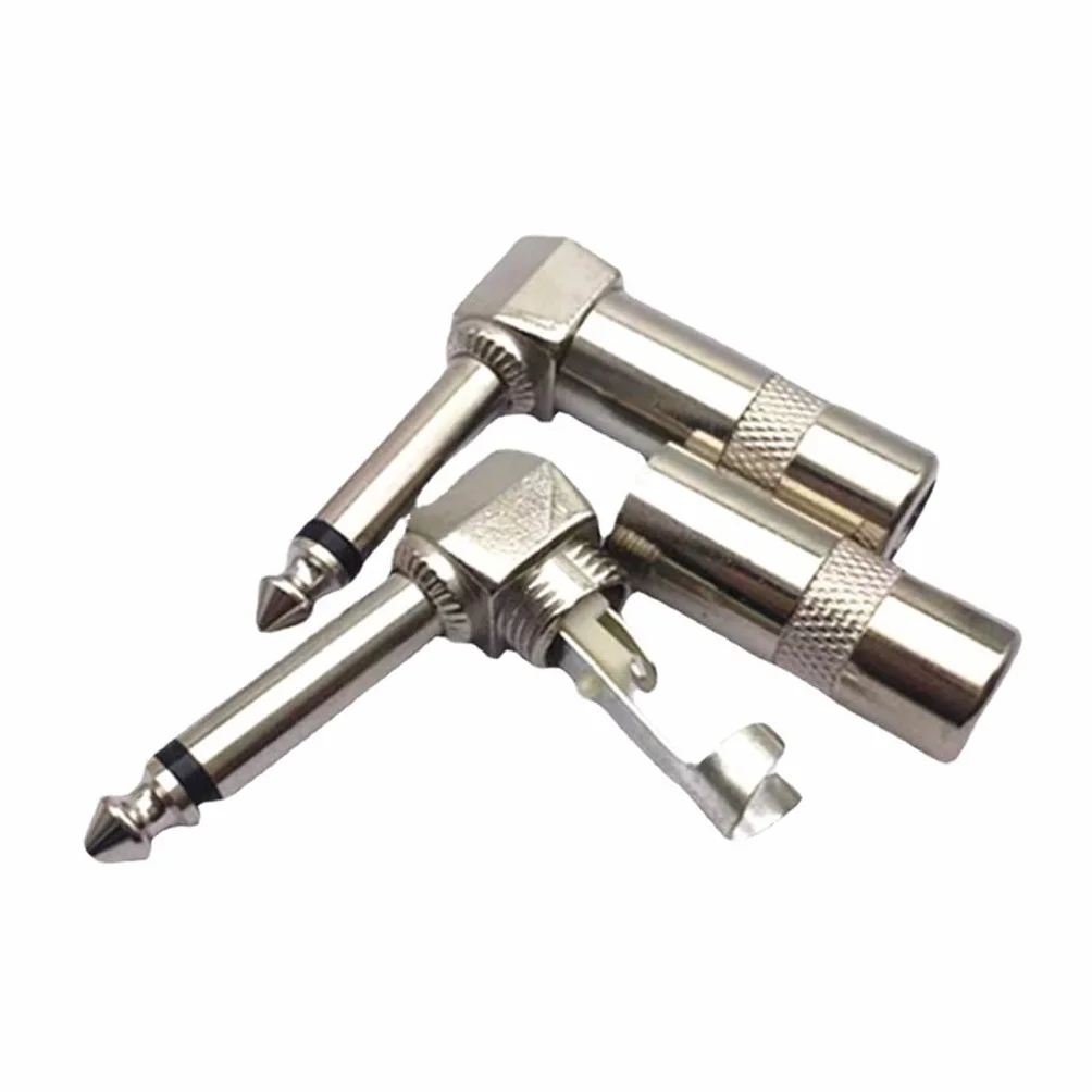Alnicov 6PCS Audio 1/4" Wtyk kątowy 6,35 mm 90 stopni TS Mono męski lutowany Jack Złącze do głośnika gitarowego